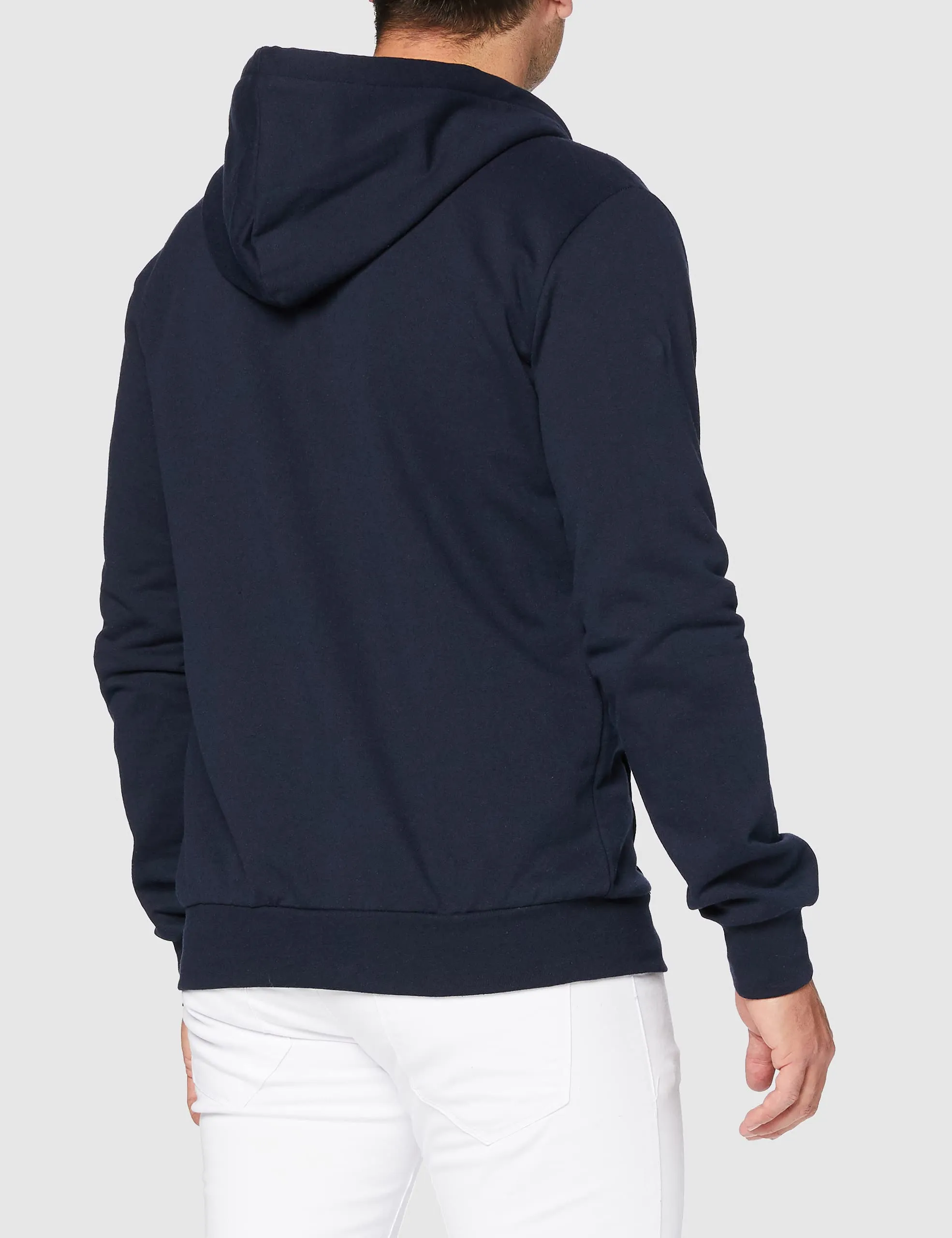 FM London Felpa da Uomo con Cappuccio e Zip Fodera in Pile, Blu Navy, M - immagine 2