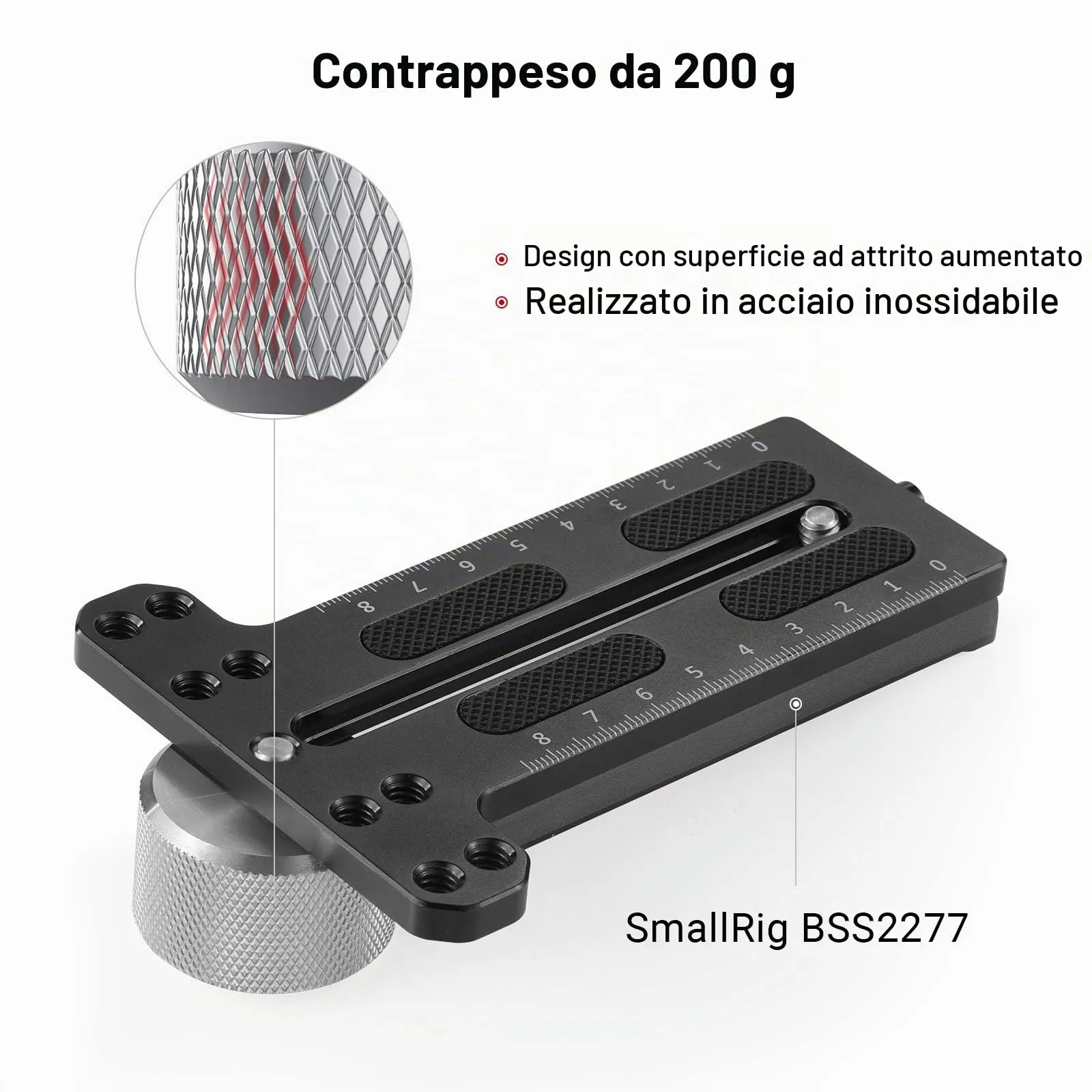 SmallRig Counterweight 200g for DJI Ronin S and Zhiyun Gimbal - 2285 - immagine 5