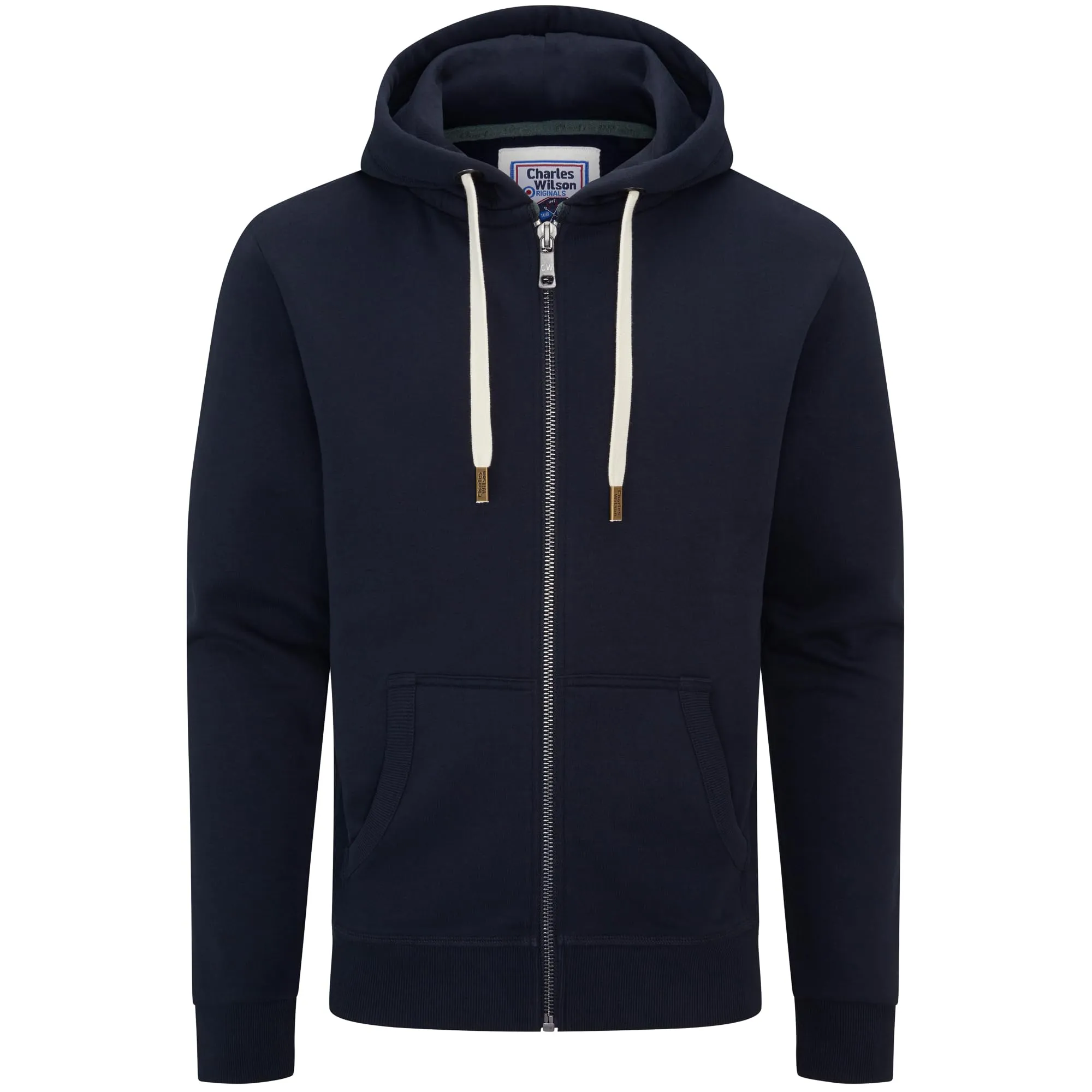 Charles Wilson Felpa con Cappuccio in Misto Cotone con Zip, 3XL, Deep Navy (0819) - immagine 1