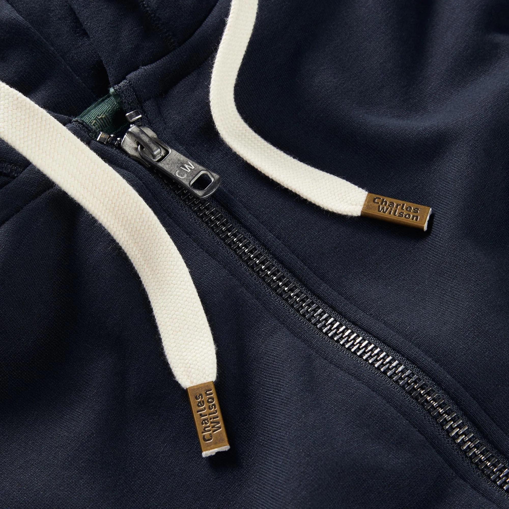 Charles Wilson Felpa con Cappuccio in Misto Cotone con Zip, 3XL, Deep Navy (0819) - immagine 4