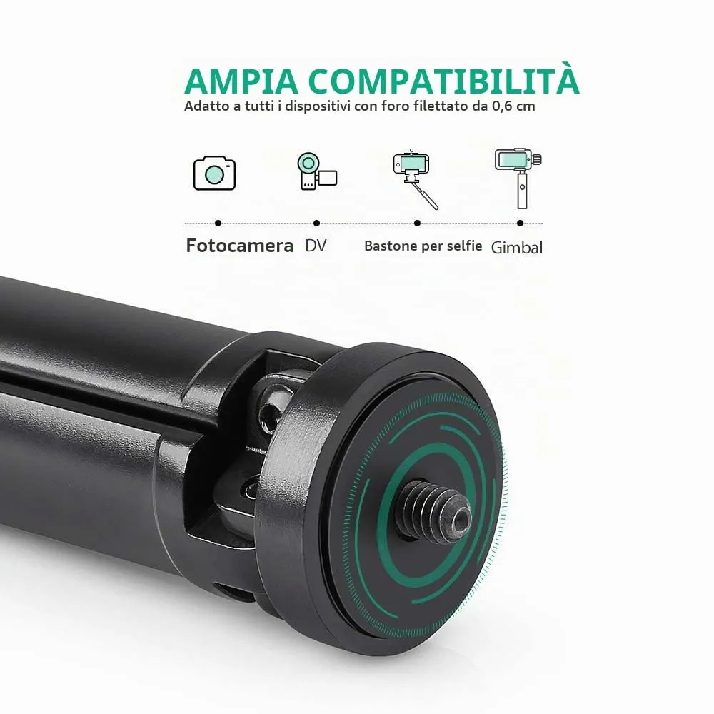 Zeadio Mini Treppiede in Metallo per Stabilizzatori e Fotocamere, Carico Massimo 20kg - immagine 3
