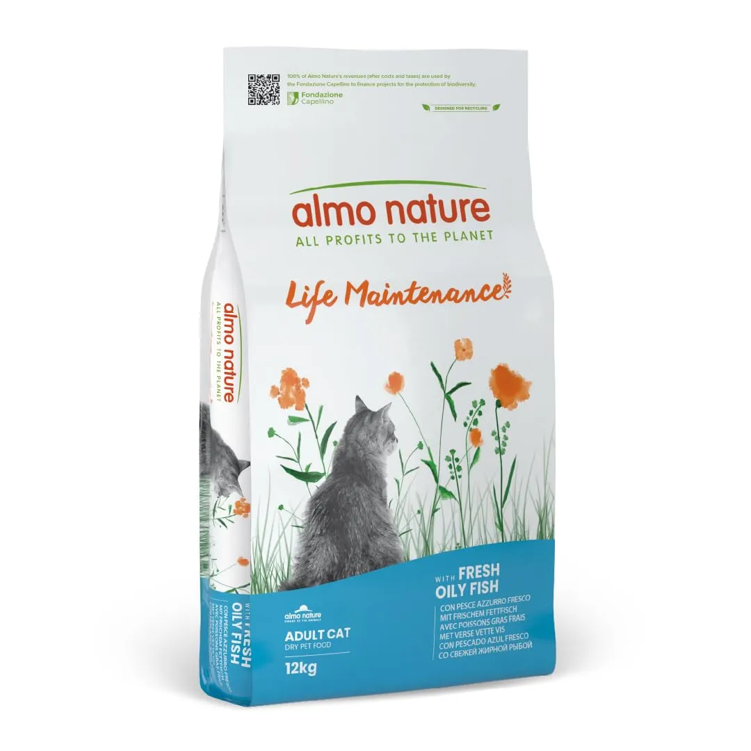 Almo Nature Life Maintenance Crocchette per Gatti Adulti al Pesce Azzurro, 12kg - immagine 1