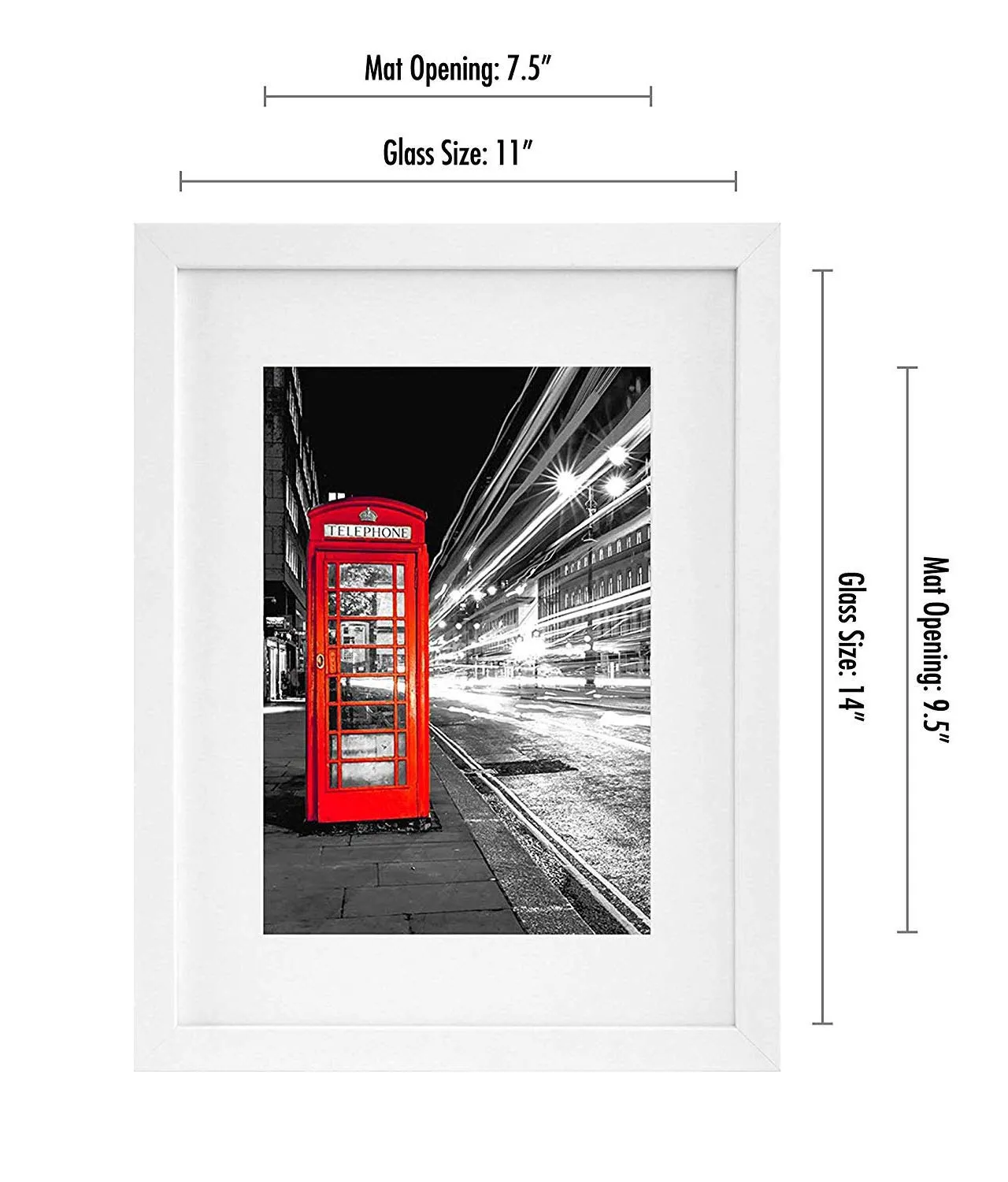 Americanflat Cornice per foto 28x36 cm, Bianco - immagine 2
