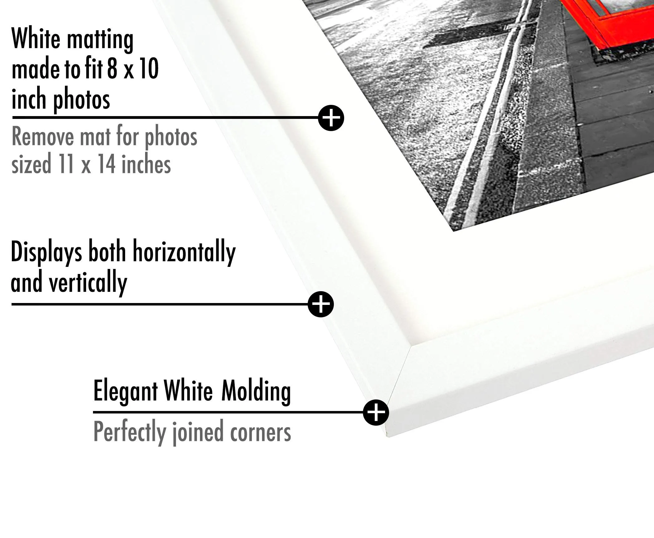 Americanflat Cornice per foto 28x36 cm, Bianco - immagine 3