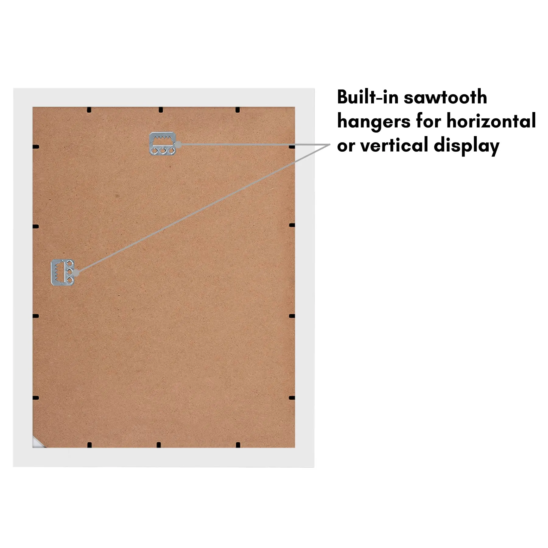 Americanflat Cornice portafoto 11 x 14 cm in legno composito con vetro resistente agli urti MW1114WH57 - immagine 5