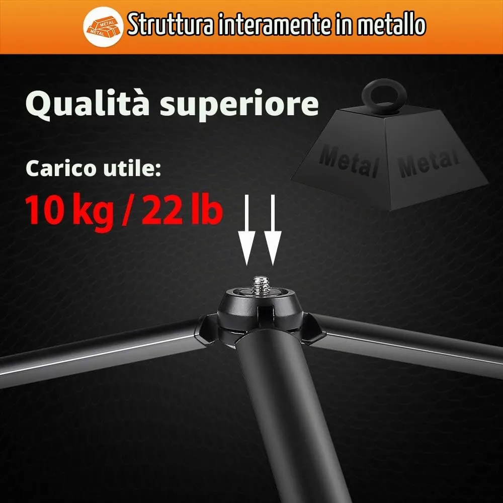 Zeadio Mini Treppiede in Metallo per Smooth 4, Plus, Crane 2, Osmo Mobile, Ronin-S, Vimble 2 e Fotocamere - immagine 2