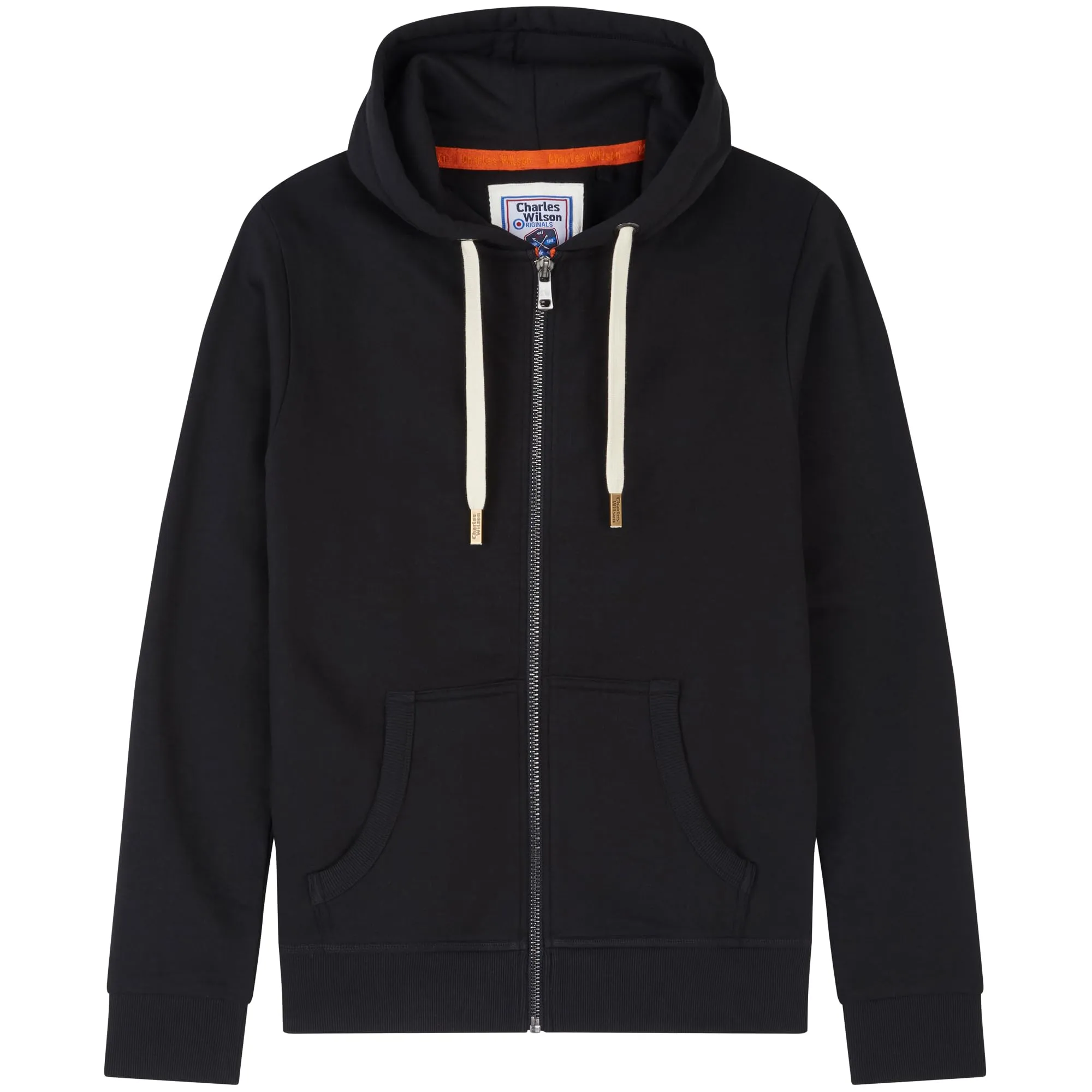 Charles Wilson Felpa con Cappuccio in Misto Cotone con Zip, XL, Black (0819) - immagine 3