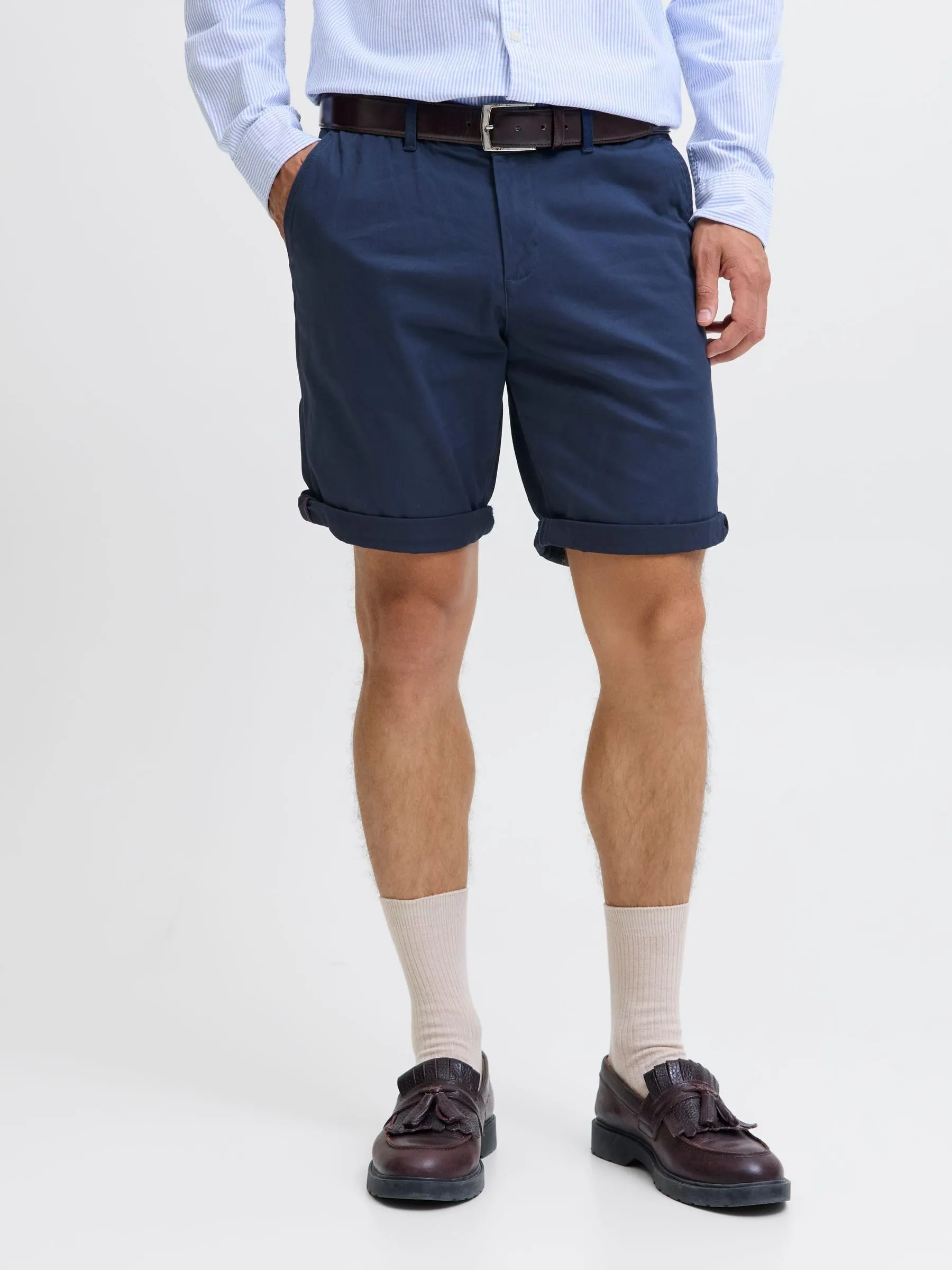 Jack & Jones Jjibowie Jjshorts Solid Sa SN Pantaloni Corti Uomo - Navy Blazer, M - immagine 2