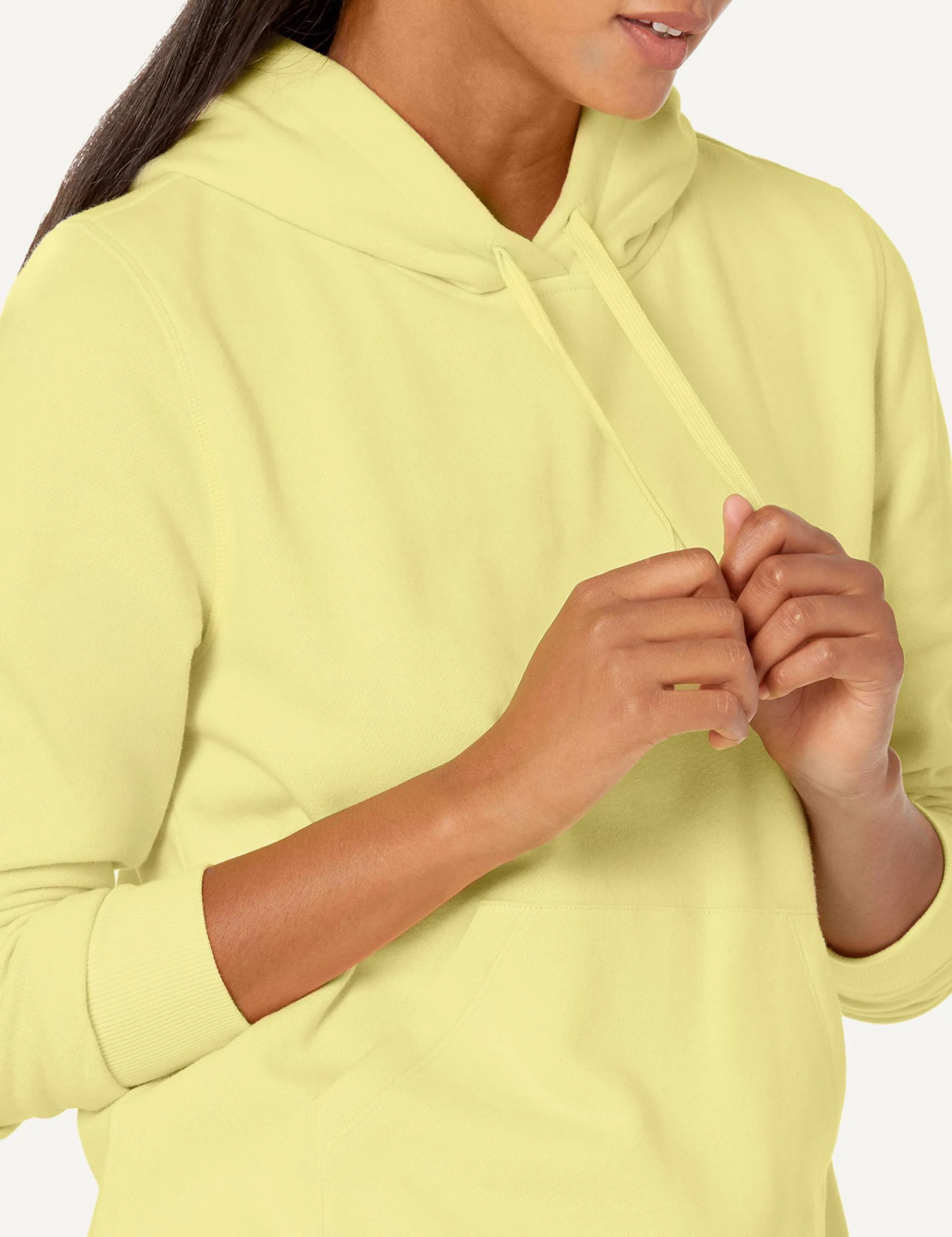 Amazon Essentials Felpa con Cappuccio in Pile Regular Fit Donna, Giallo Chiaro, S - immagine 3