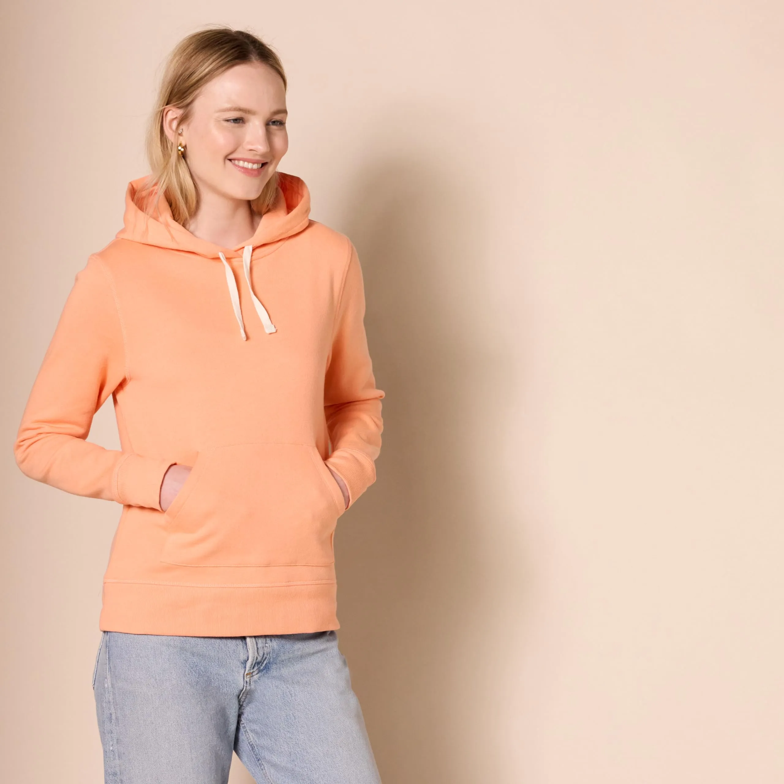 Amazon Essentials Felpa con Cappuccio in Pile Donna, Arancio Melone, M - immagine 3