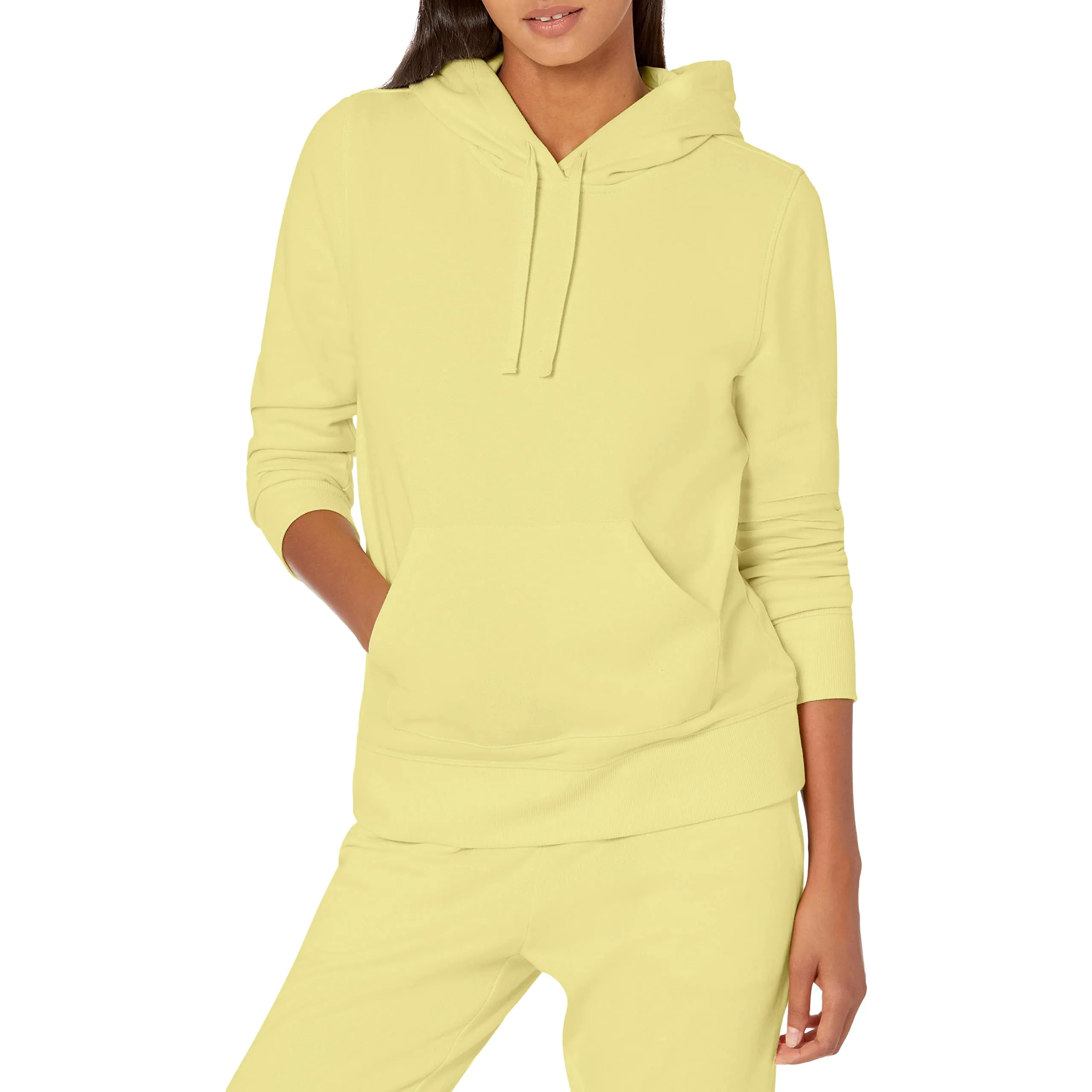 Amazon Essentials Felpa con Cappuccio in Pile Regular Fit Donna, Giallo Chiaro, M - immagine 1