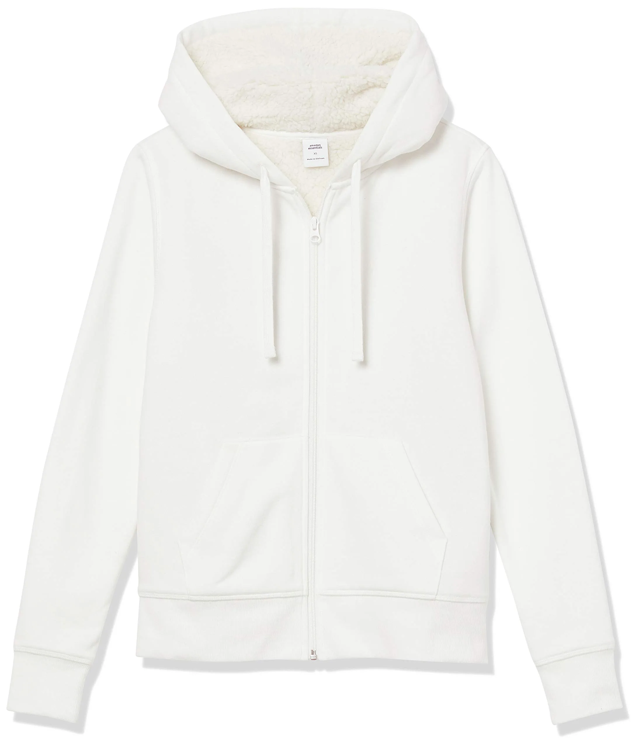 Amazon Essentials Giacca con Cappuccio in Pile Foderata in Sherpa Donna, Bianco Sporco, M - immagine 6