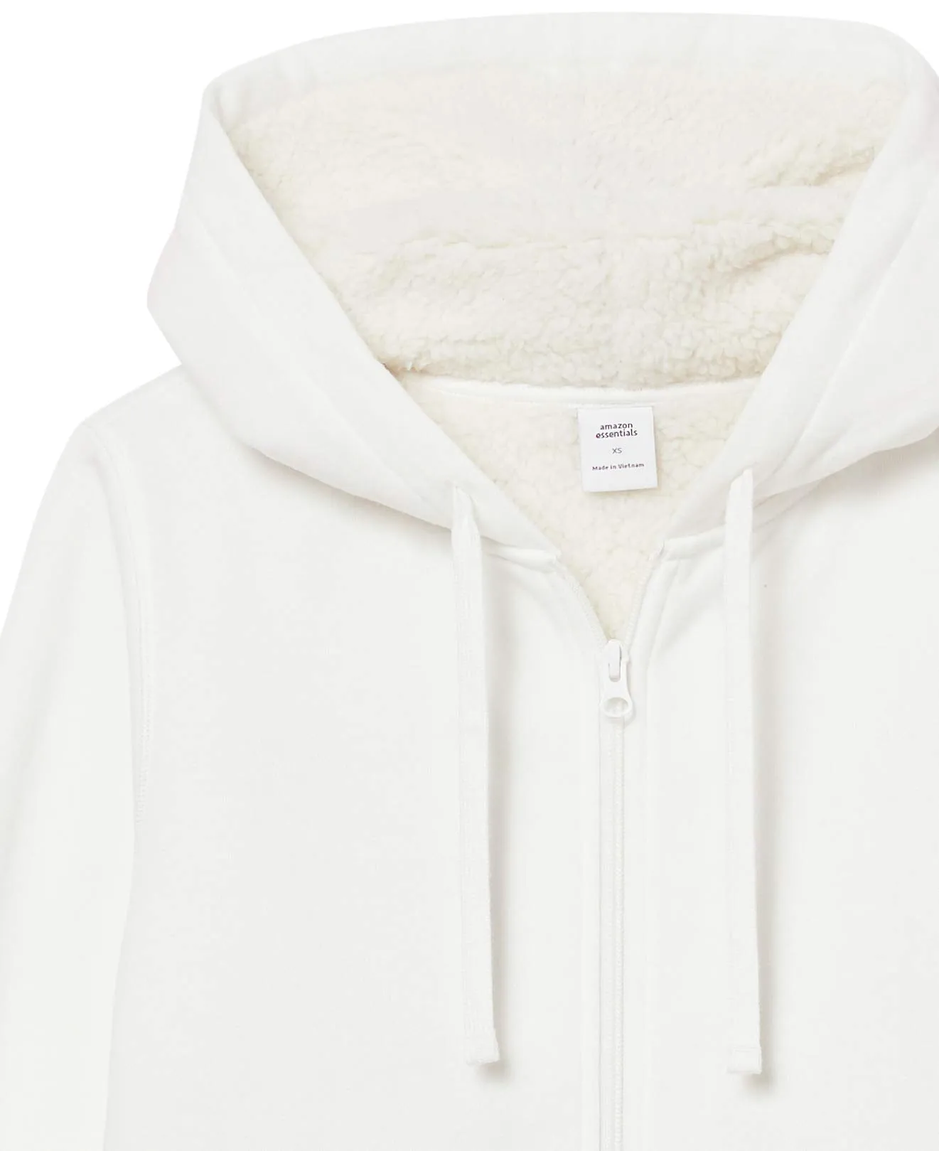 Amazon Essentials Giacca con Cappuccio in Pile Foderata in Sherpa Donna, Bianco Sporco, L - immagine 7