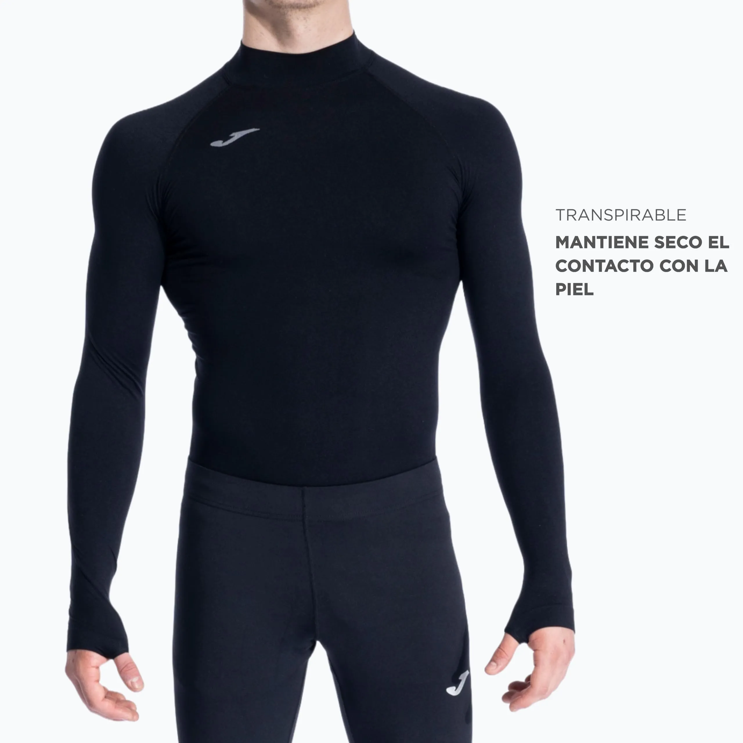 Joma 101650.100 Long Sleeve Shirt, Negro, Men's, L-XL - immagine 4