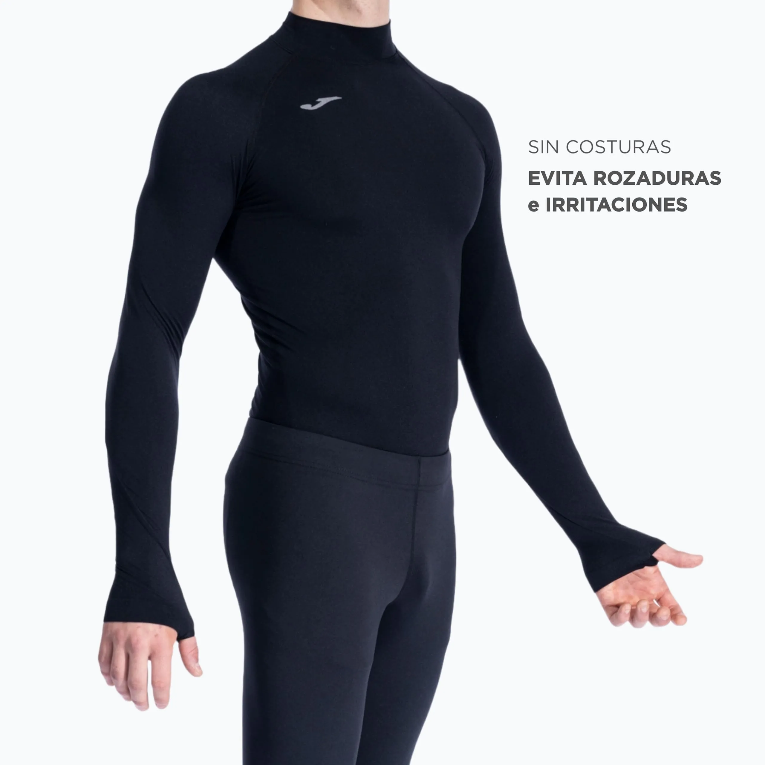 Joma Brama Classic Thermal T-Shirt, Nero, S-M - immagine 2