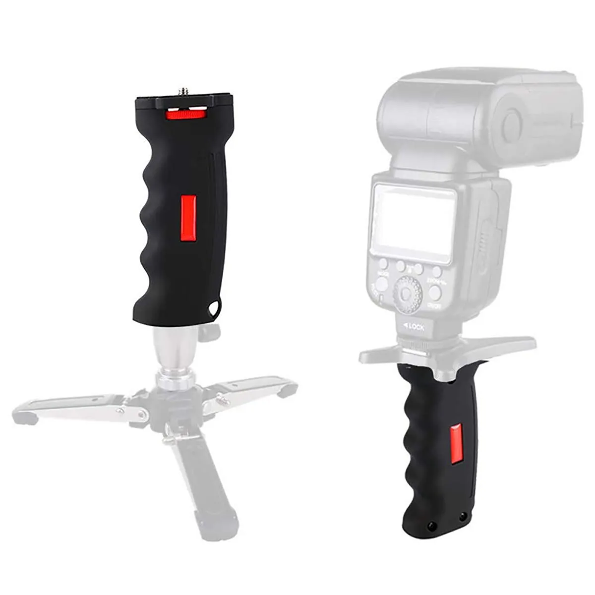 fuxunamz Impugnatura Ergonomica per Fotocamera DSLR, Vite 1/4 Pollici, Nero, 12x5cm - immagine 5