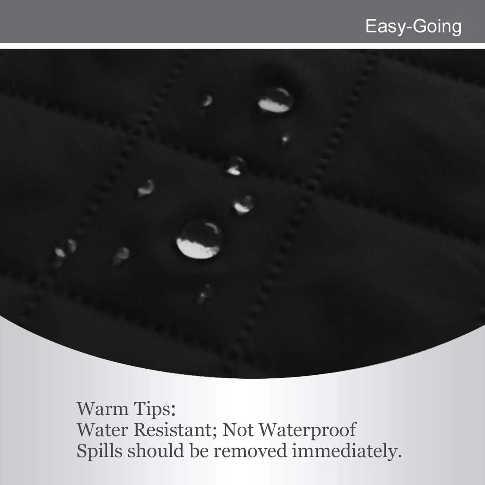 Easy-Going Copridivano Reversibile con 2 Cuscini, Nero/Beige, 54'' - immagine 5
