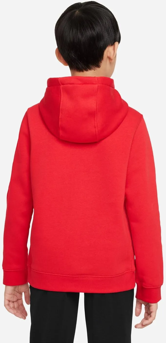 Nike Park 20 Felpa con Cappuccio Bambino Università Rosso/Bianco, S - immagine 7