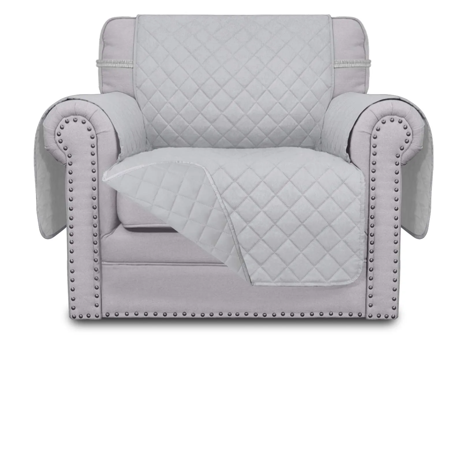 Easy-Going Copridivano Impermeabile Double Face per Sedia, Grigio Chiaro - immagine 1