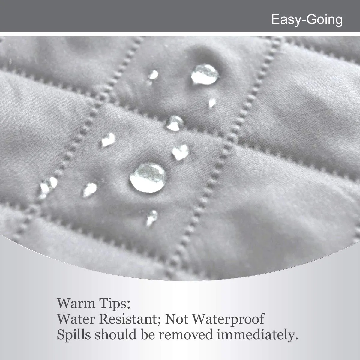 Easy-Going Copridivano Impermeabile Double Face per Sedia, Grigio Chiaro - immagine 4
