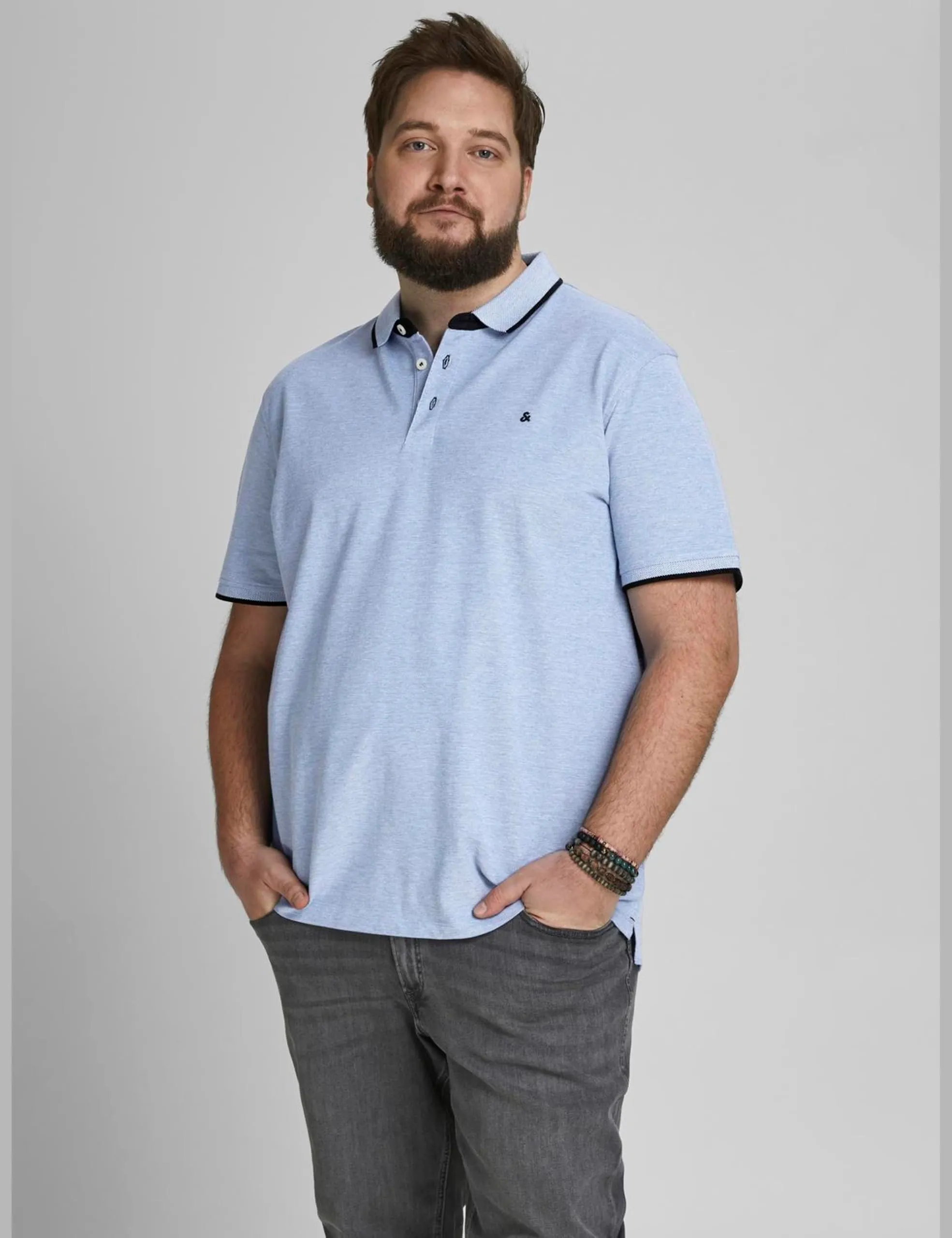 Jack & Jones Polo Semplice Blu 5XL - immagine 2