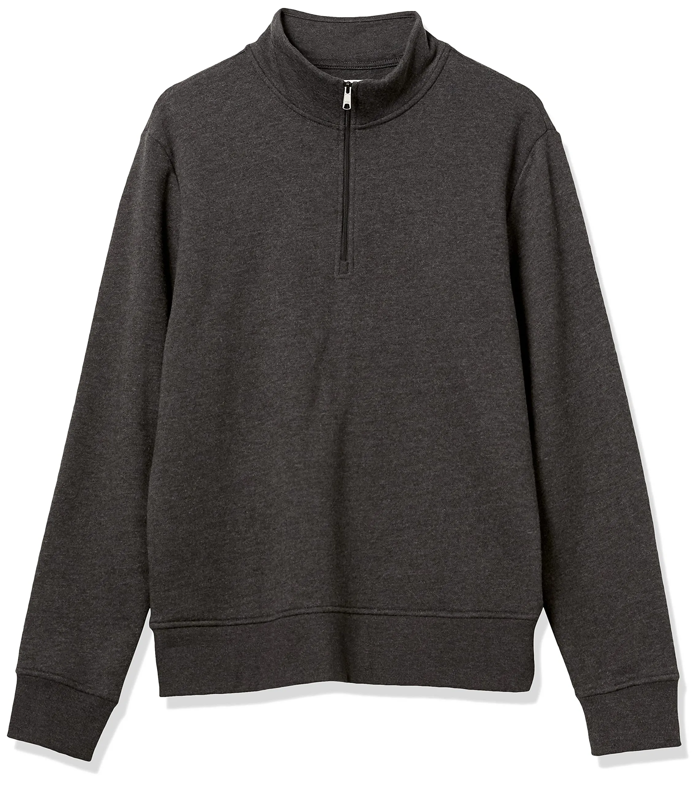 Amazon Essentials Felpa in Pile con Zip Corta Uomo, Carbone Puntinato, XS - immagine 9