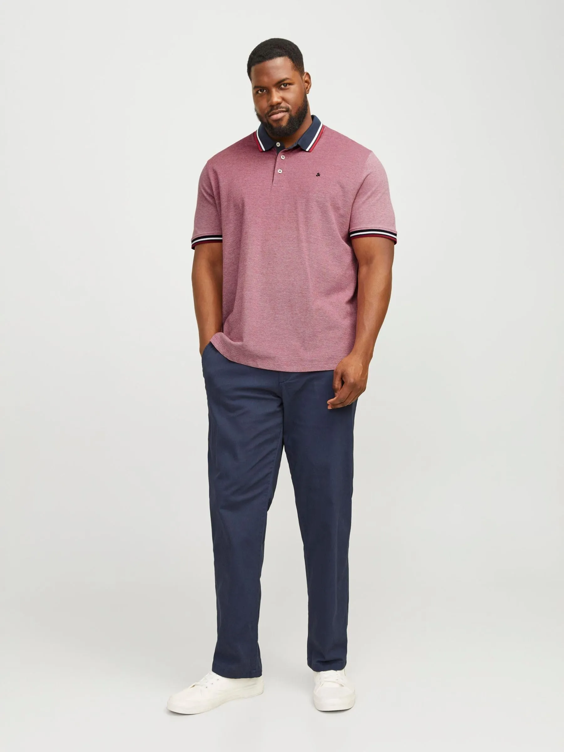 Jack & Jones JJepaulos Polo SS Noos Pls, Rio Red, 2XL - immagine 3