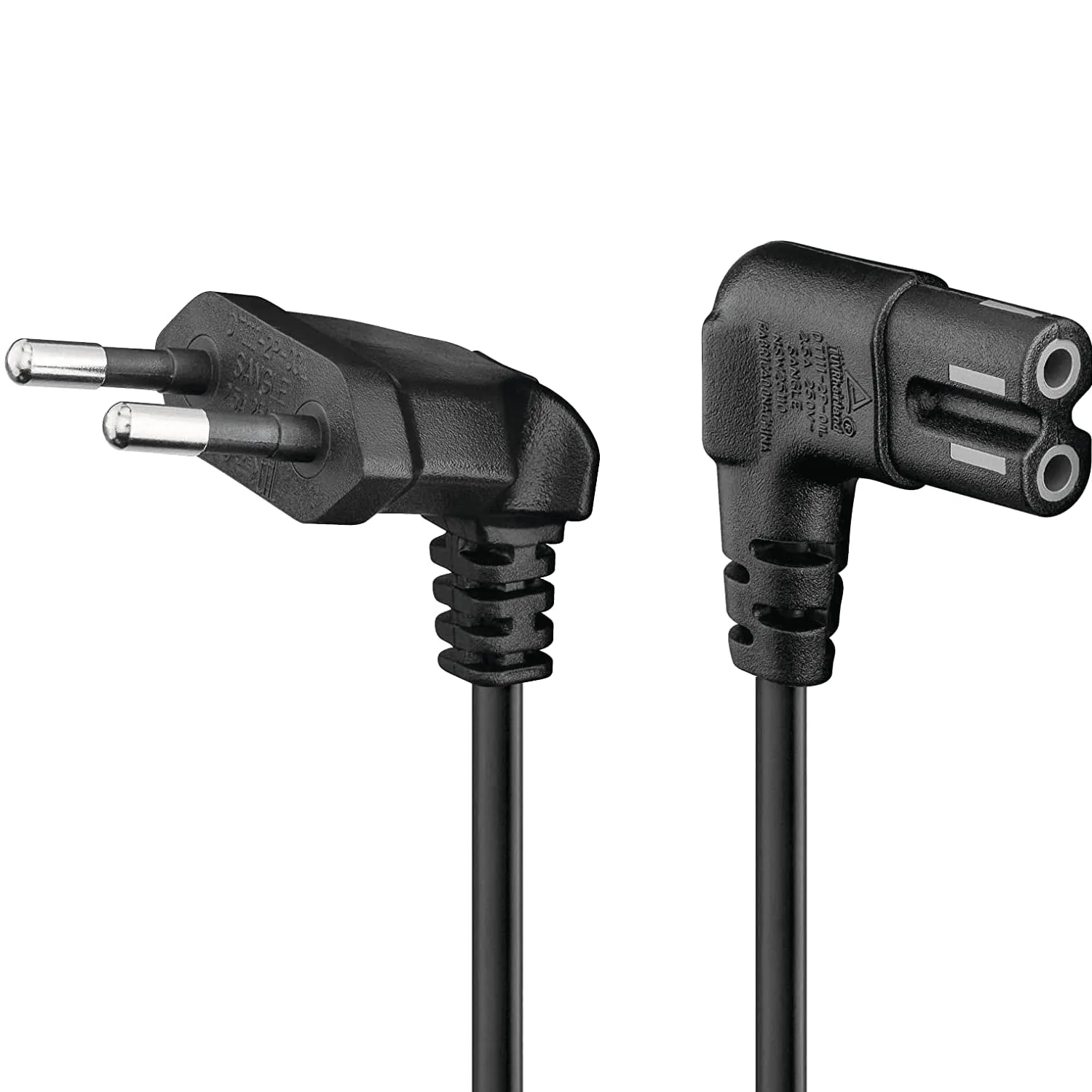 CABLEPELADO Cavo di Alimentazione IEC-320 C7 a Gomito, 0,75 mm², Nero, 75 cm - immagine 1