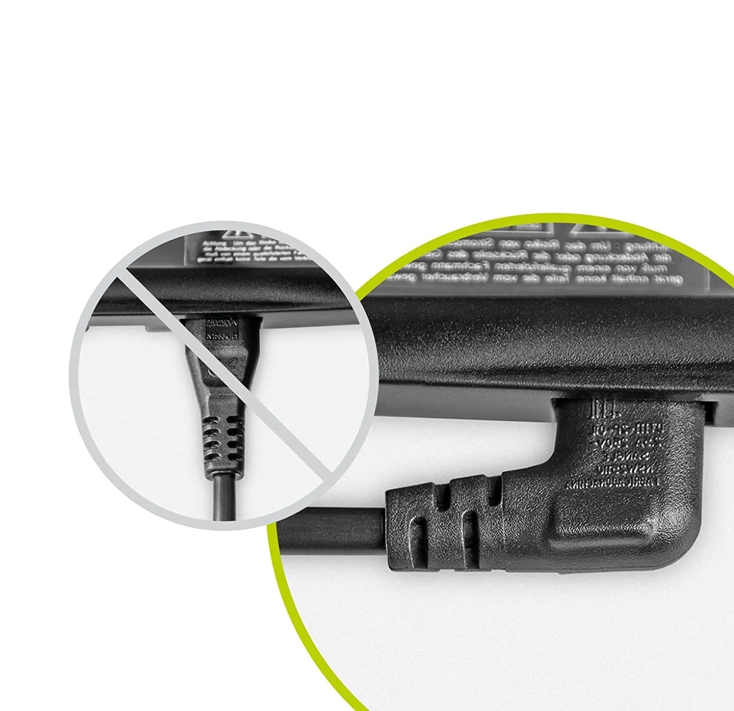 CABLEPELADO Cavo di Alimentazione IEC-320 C7 a Gomito, 0,75 mm², Nero, 75 cm - immagine 7