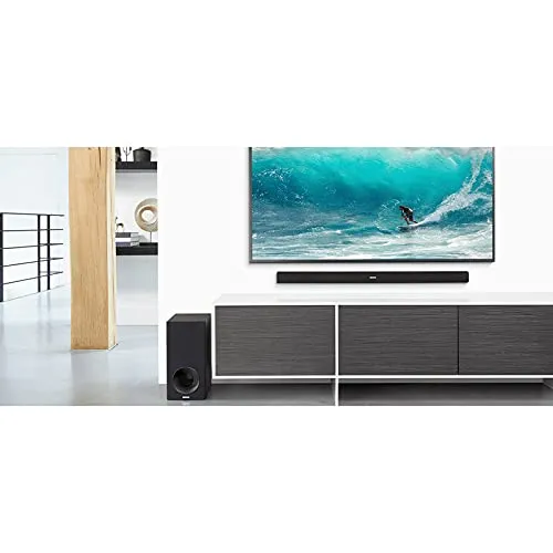 Denon DHT-S316 Soundbar 2.1 with Wireless Subwoofer, Black - immagine 2