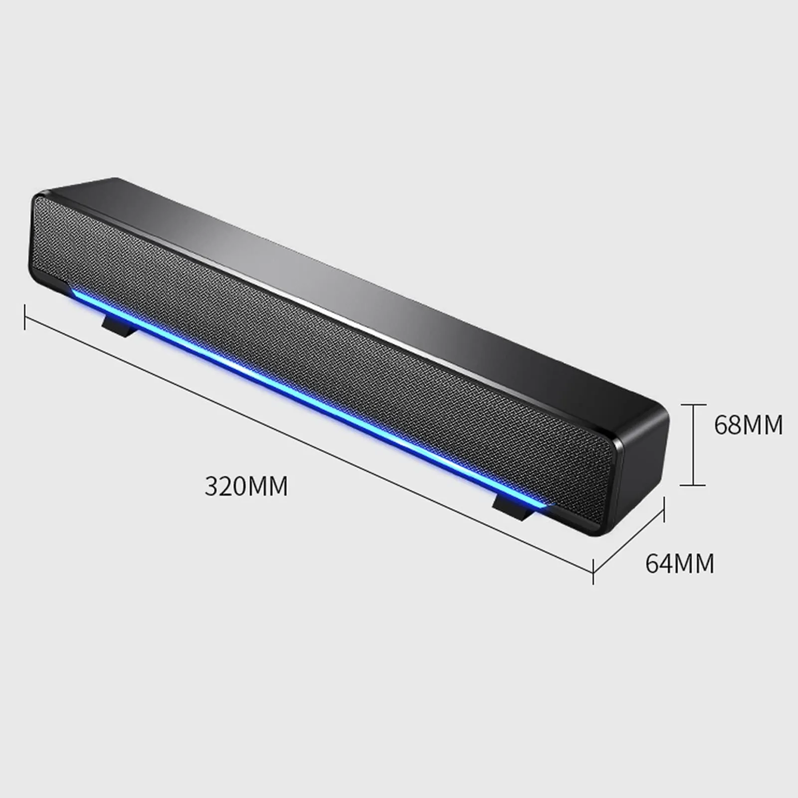 docooler Mini Soundbar Stereo Subwoofer with USB and 3.5mm Audio Input for PC Laptop Smartphone Tablet MP3 MP4 - immagine 5