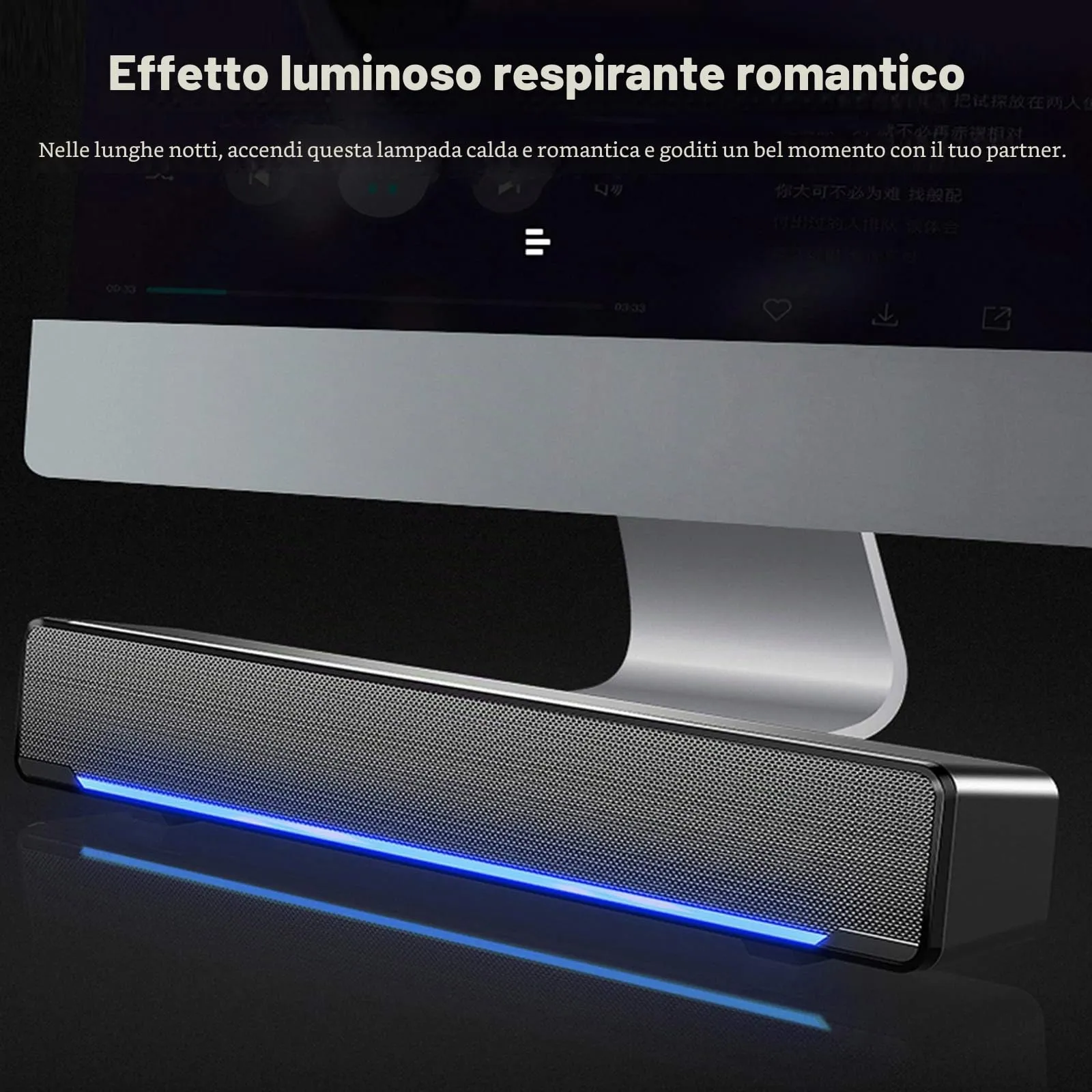 docooler Mini Soundbar Stereo Subwoofer with USB and 3.5mm Audio Input for PC Laptop Smartphone Tablet MP3 MP4 - immagine 8