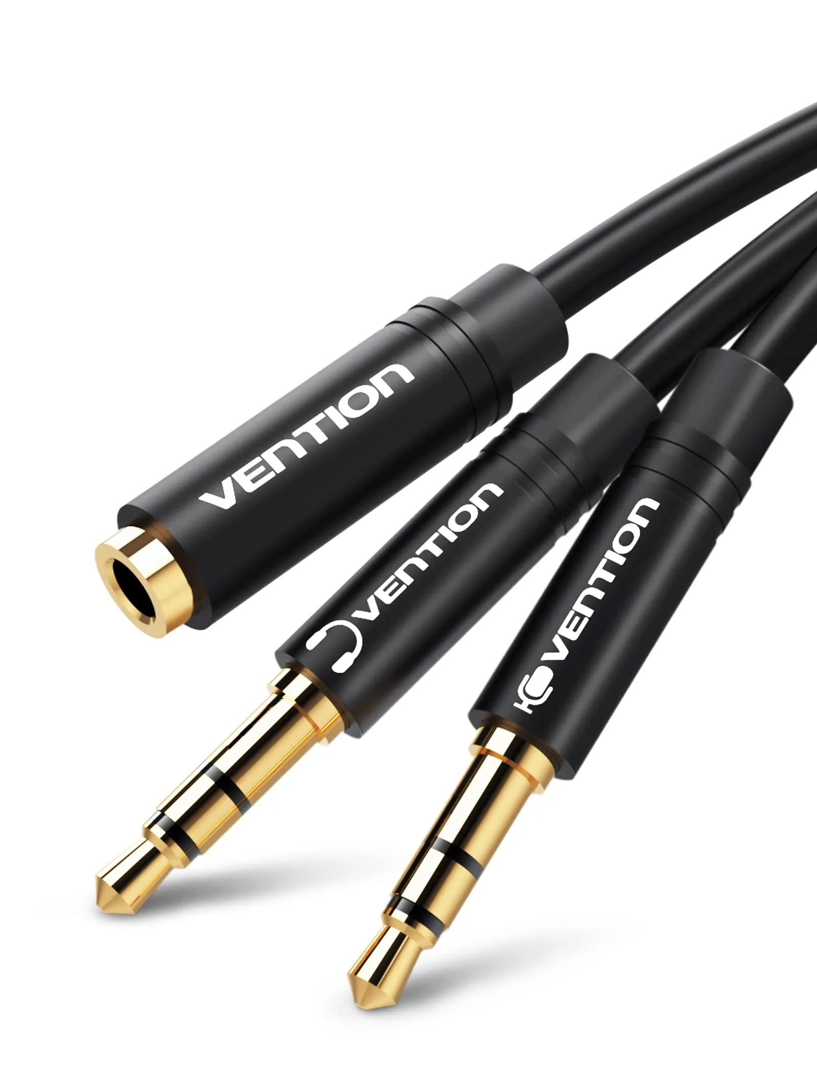 VENTION Sdoppiatore Cuffie Microfono Jack 3,5mm Maschio a Femmina, 1m - immagine 1