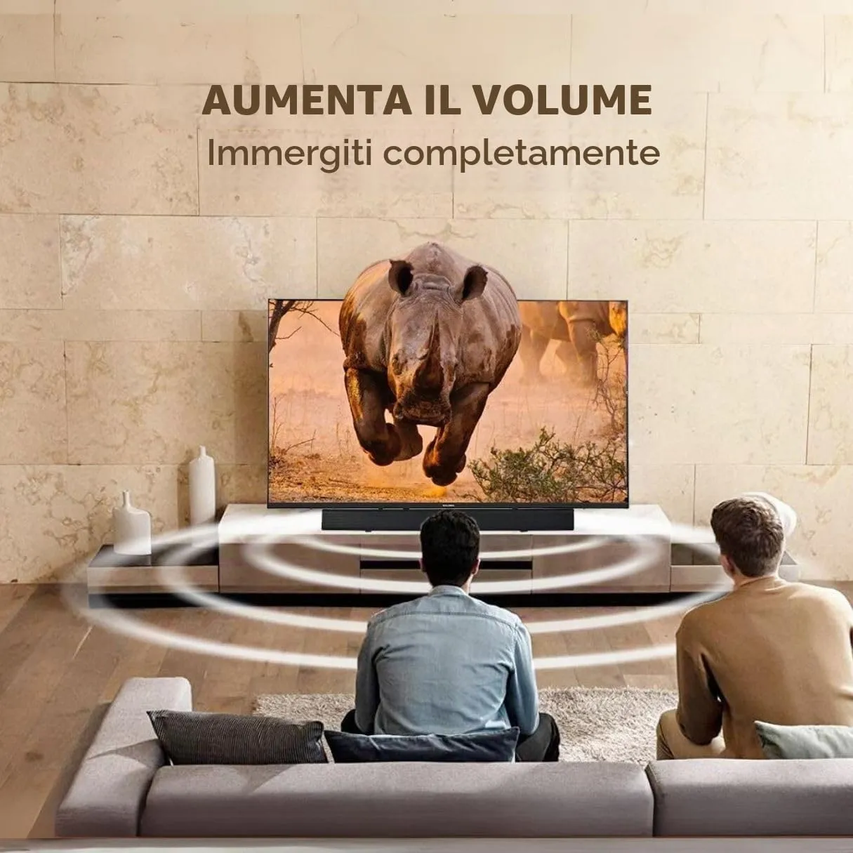 SALORA SBO680 Soundbar con Subwoofer, Sistema Audio 2.1, Bluetooth, HDMI, AUX, Nero - immagine 2