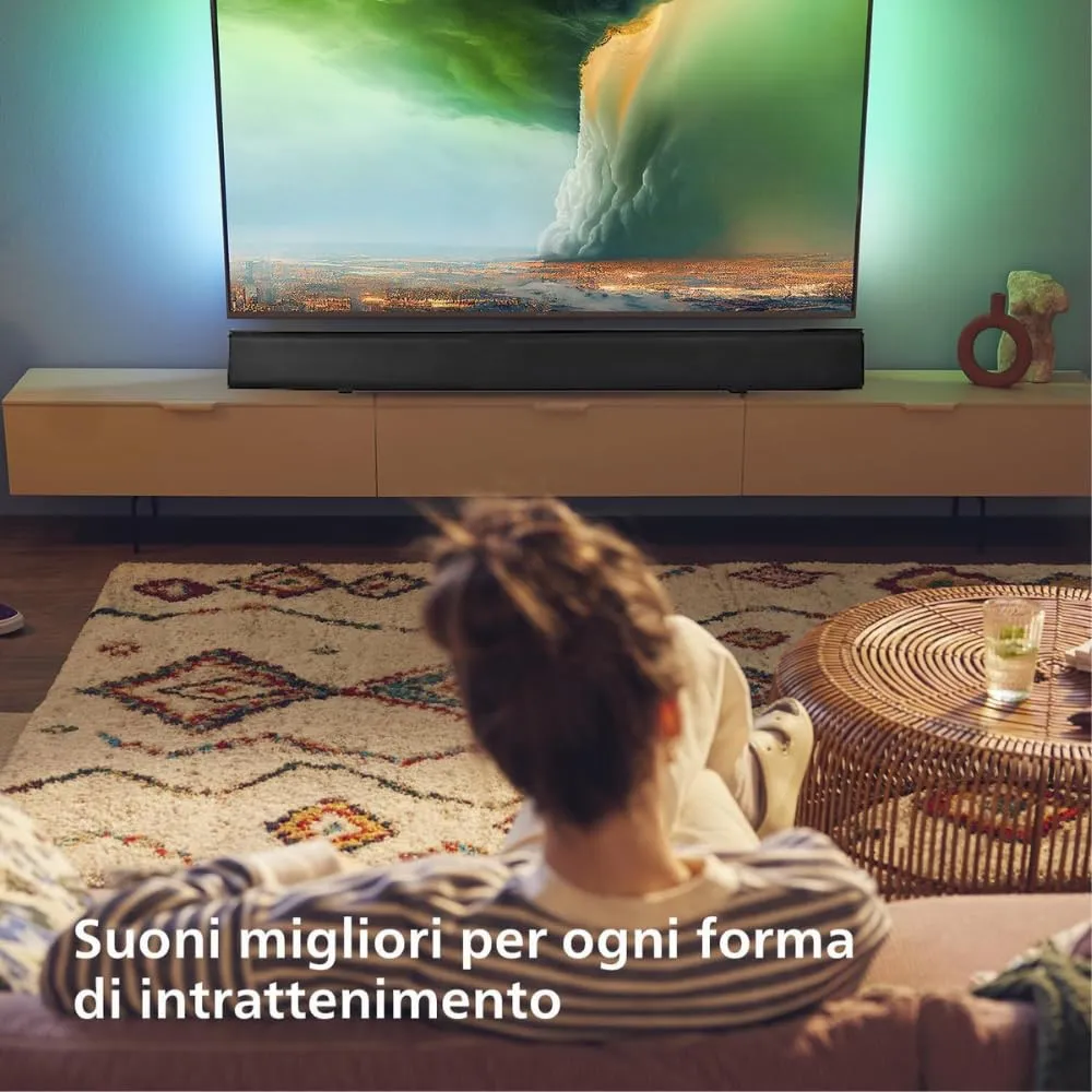 SALORA SBO680 Soundbar con Subwoofer, Sistema Audio 2.1, Bluetooth, HDMI, AUX, Nero - immagine 5