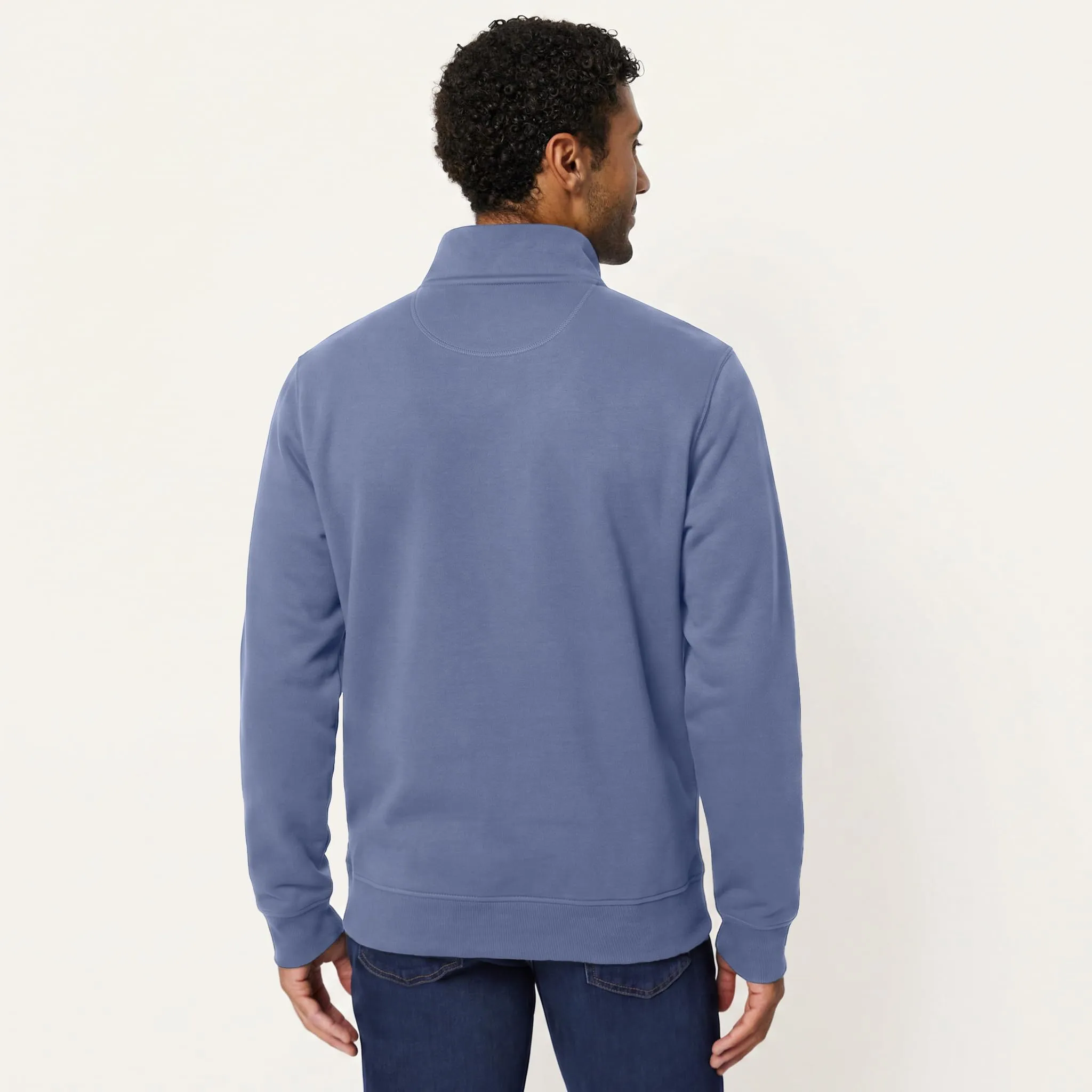 Amazon Essentials Felpa da Uomo in Misto Cotone con Zip Integrale e Collo Alto, Indago, XXL - immagine 4