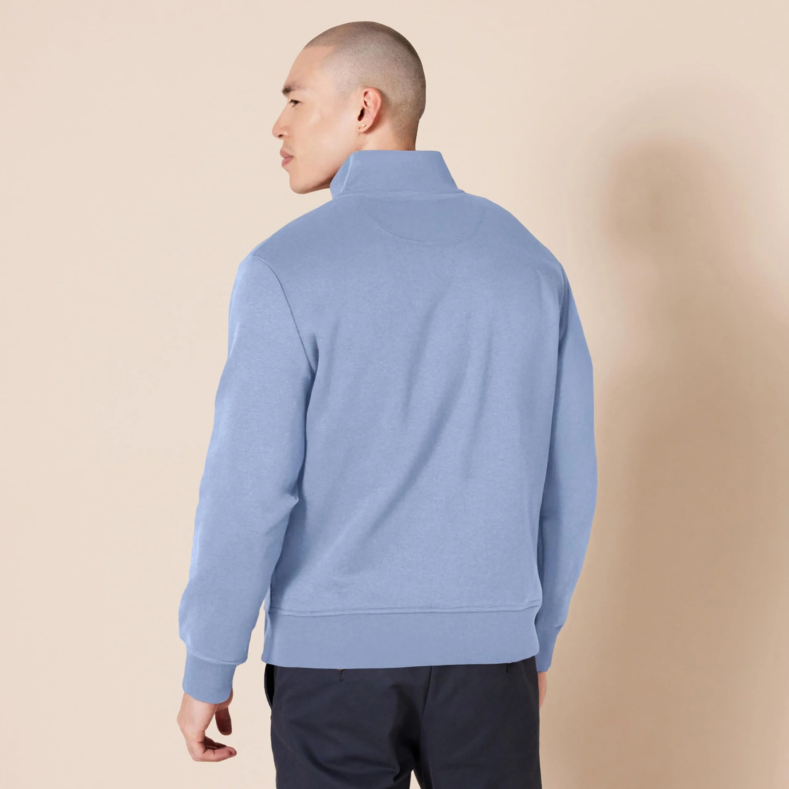 Amazon Essentials Felpa in Pile con Zip Corta Uomo, Blu Ardesia, XL - immagine 3