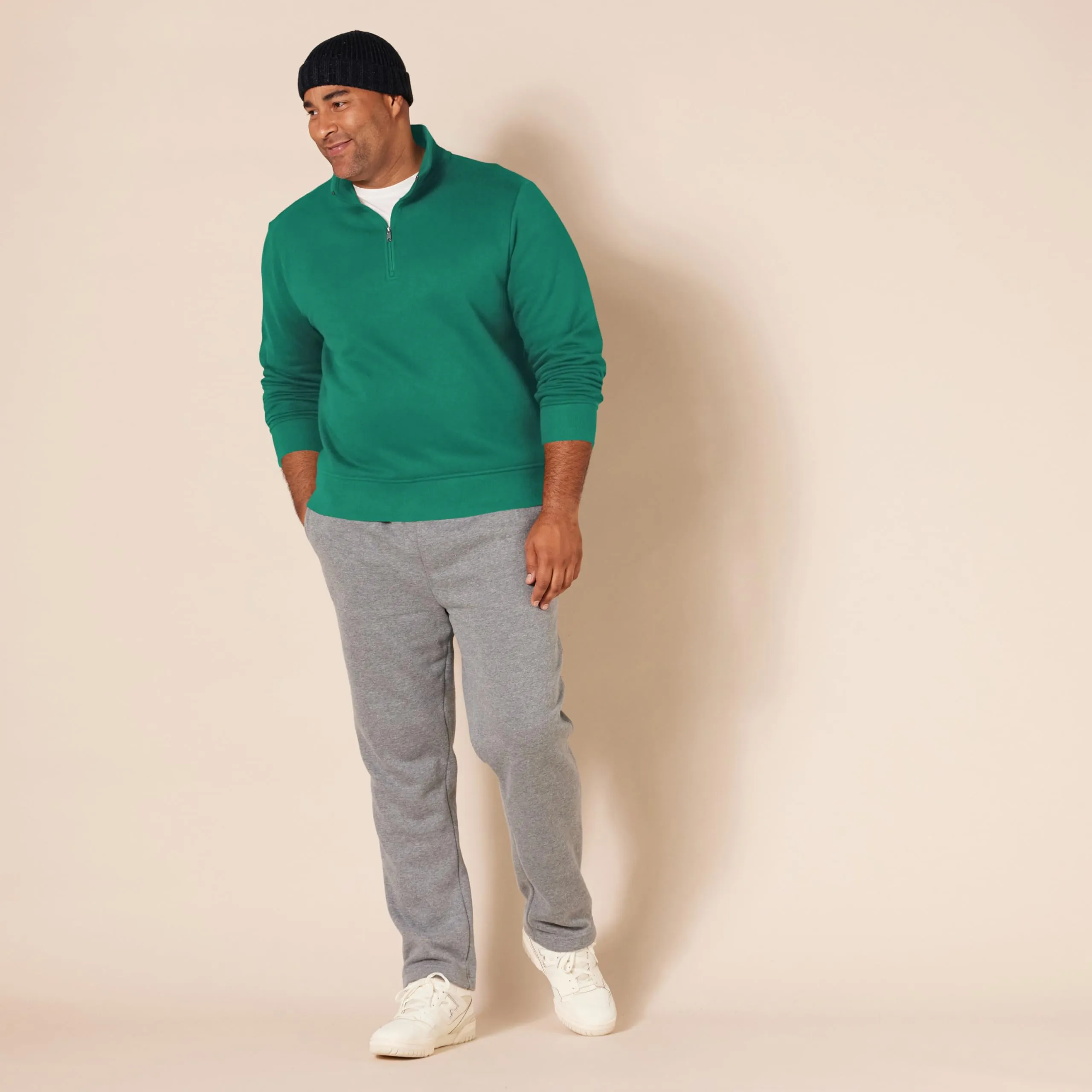Amazon Essentials Felpa in Pile con Zip Corta Uomo, Verde, S - immagine 8