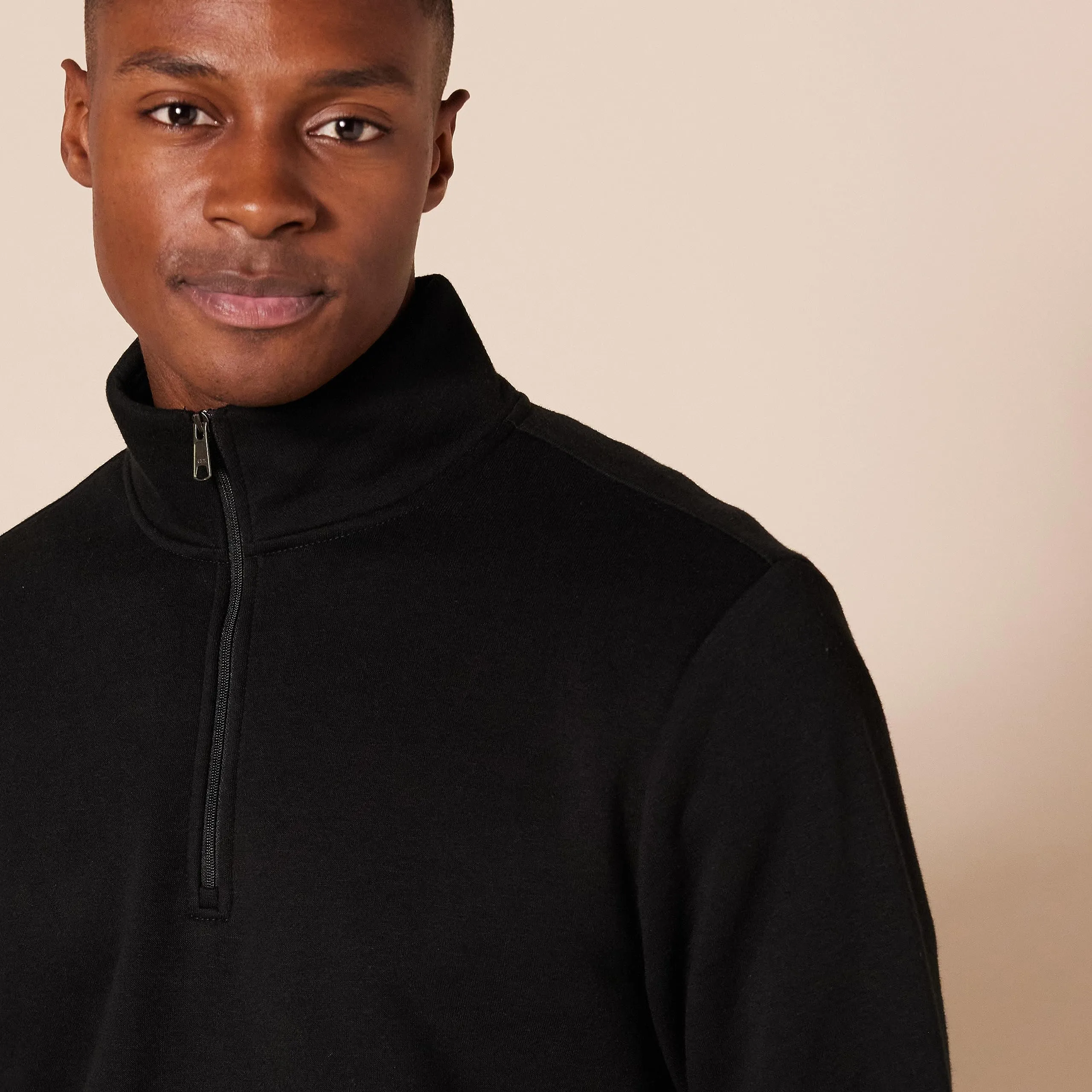 Amazon Essentials Felpa in Pile Uomo con Zip Corta, Nero, XL - immagine 4