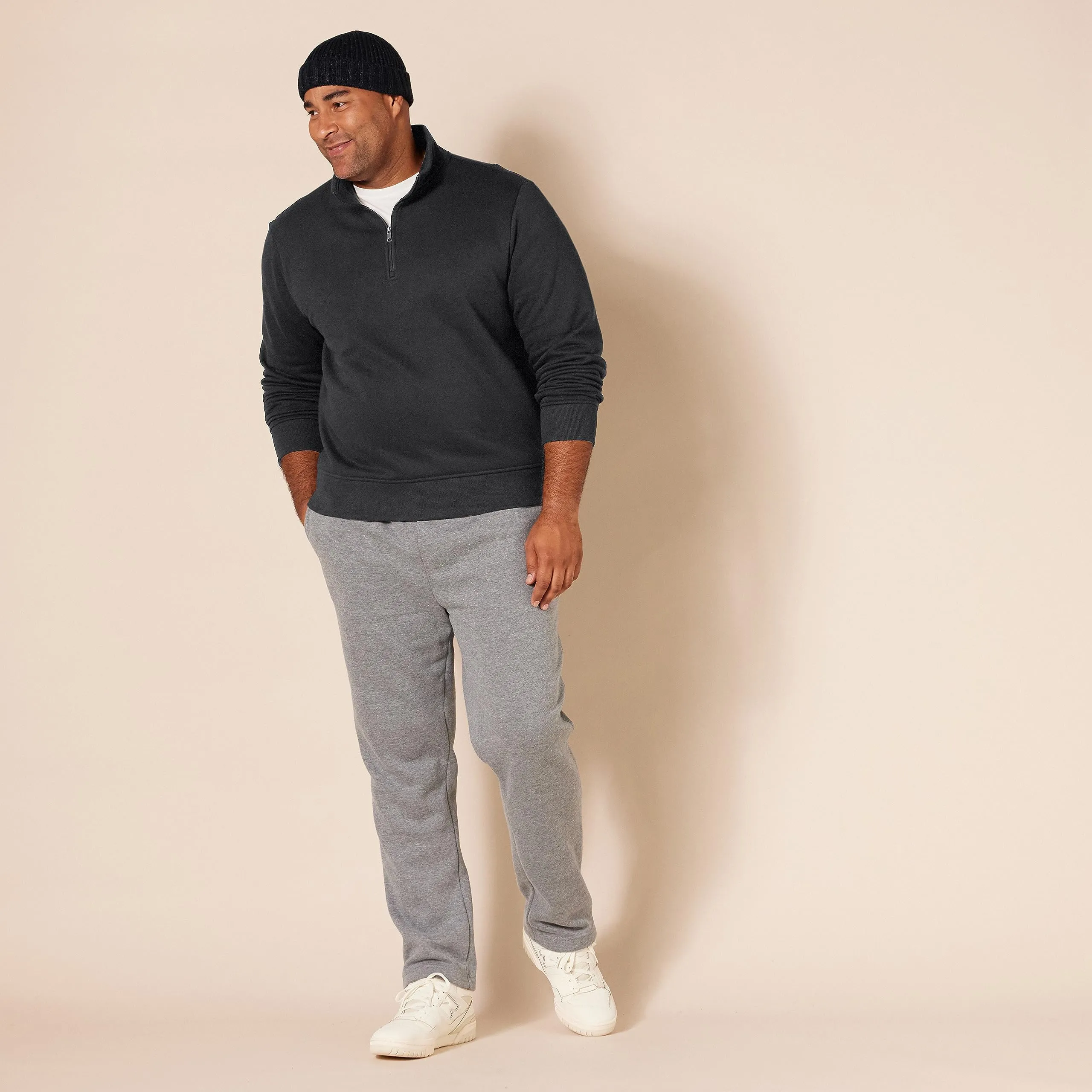 Amazon Essentials Felpa in Pile Uomo con Zip Corta, Nero, XL - immagine 8