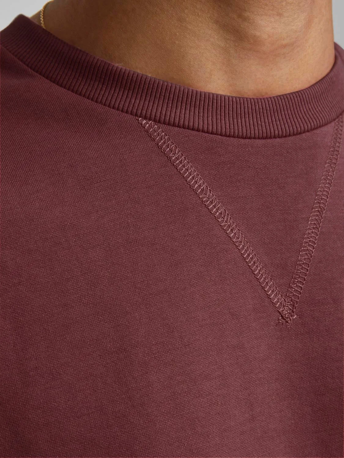 Jack & Jones JJEBASIC Sweat Crew Neck Felpa Rosso Port Royale S - immagine 6