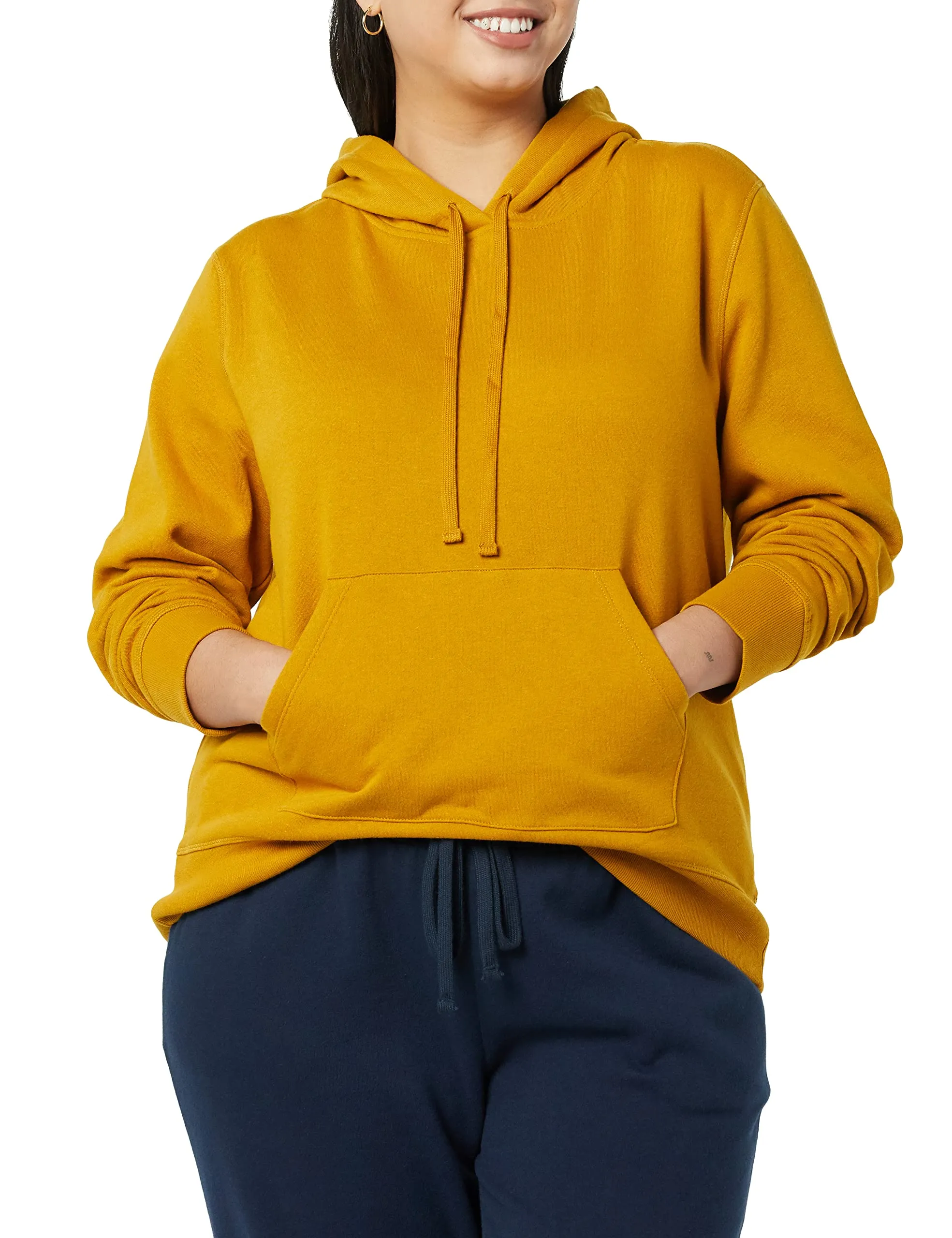 Amazon Essentials Felpa con Cappuccio da Donna in Pile, Marrone Tabacco, S - immagine 3
