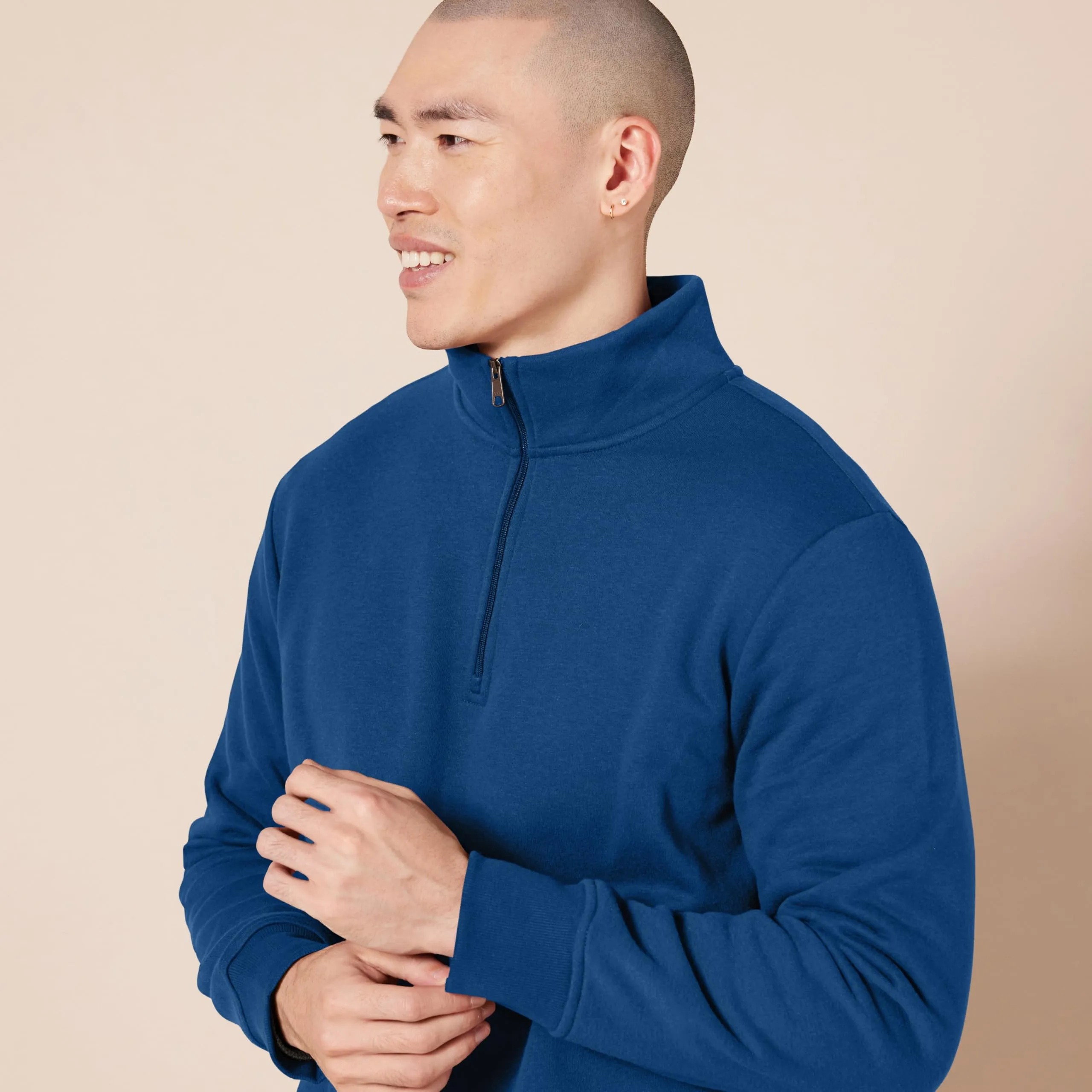 Amazon Essentials Felpa in Pile con Zip Corta Uomo, Foglia di tè, XS - immagine 4
