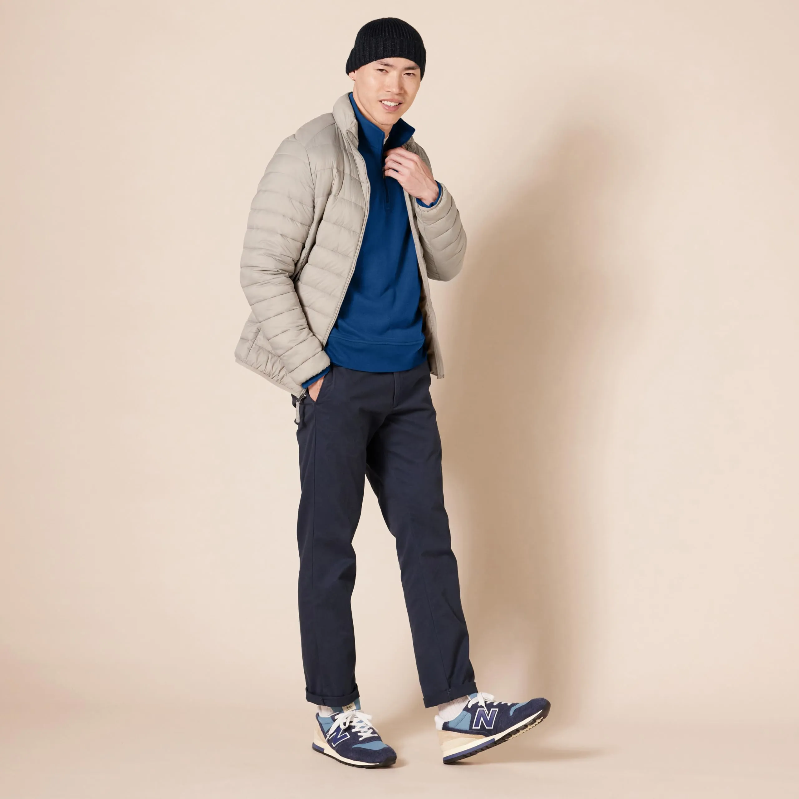 Amazon Essentials Felpa in Pile con Zip Corta Uomo, Foglia di tè, XS - immagine 5