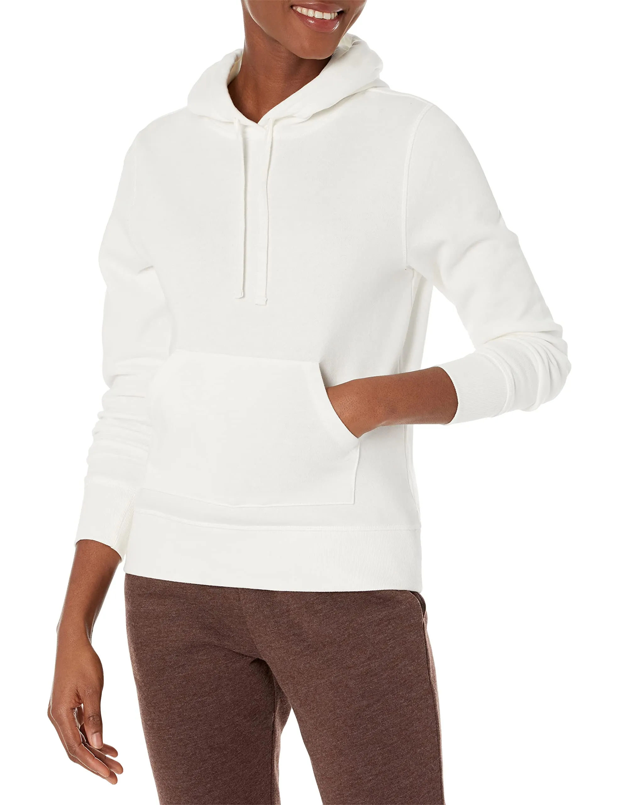 Amazon Essentials Felpa con Cappuccio da Donna Regular Fit in Pile, Bianco, S - immagine 1
