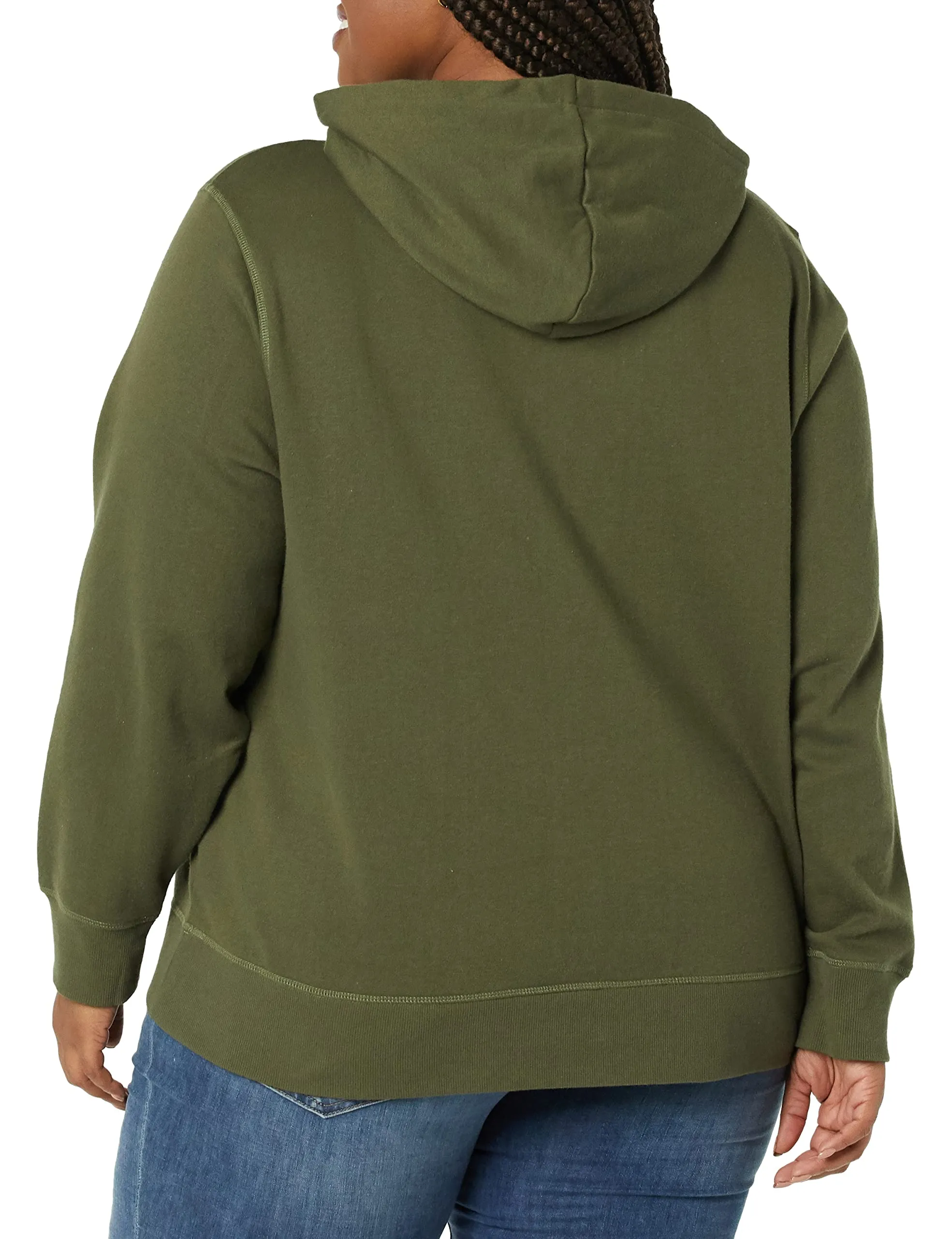 Amazon Essentials Felpa con Cappuccio in Pile da Donna, Verde Oliva, S - immagine 4