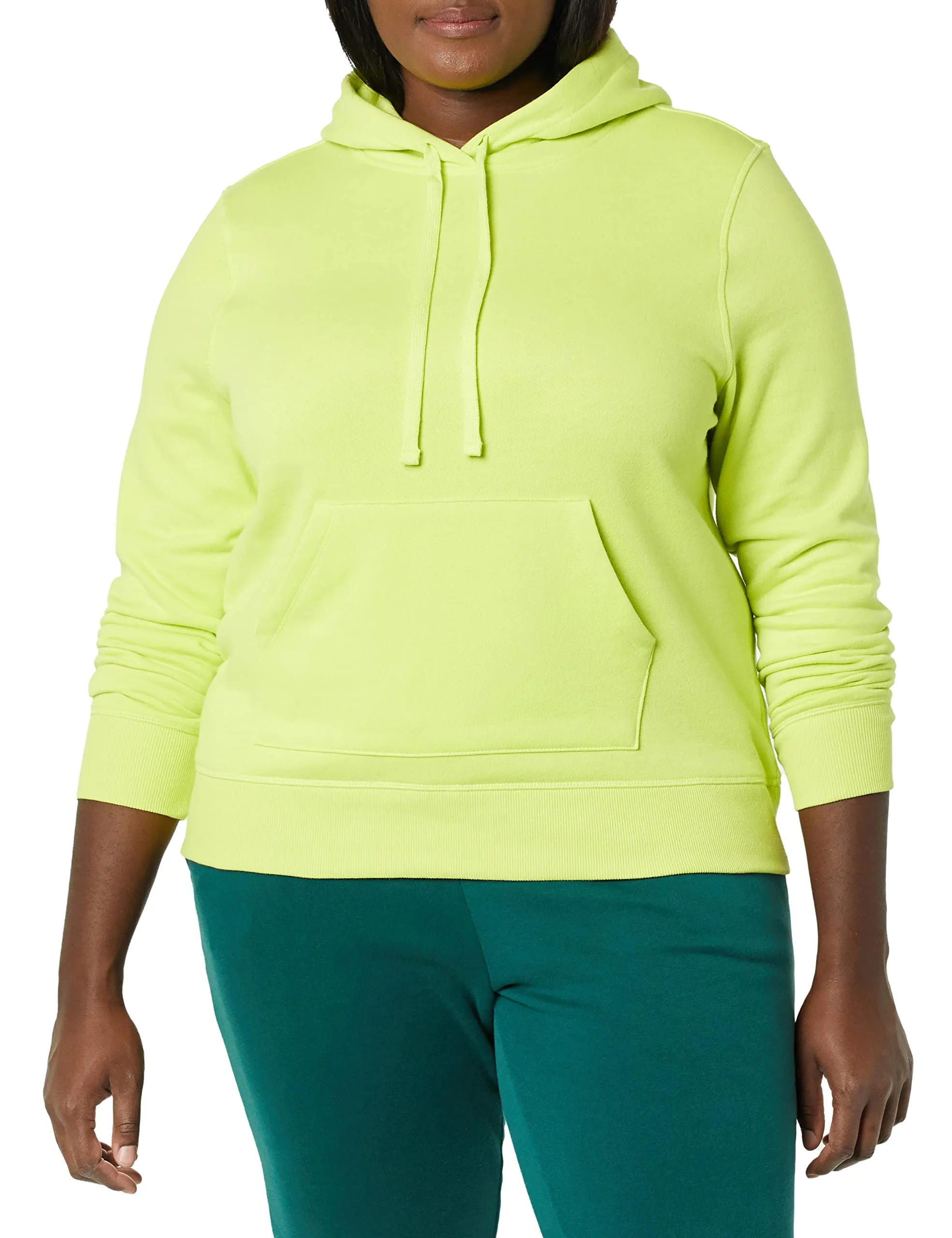 Amazon Essentials Felpa con Cappuccio in Pile Regular Fit Donna, Verde Lime, M - immagine 3