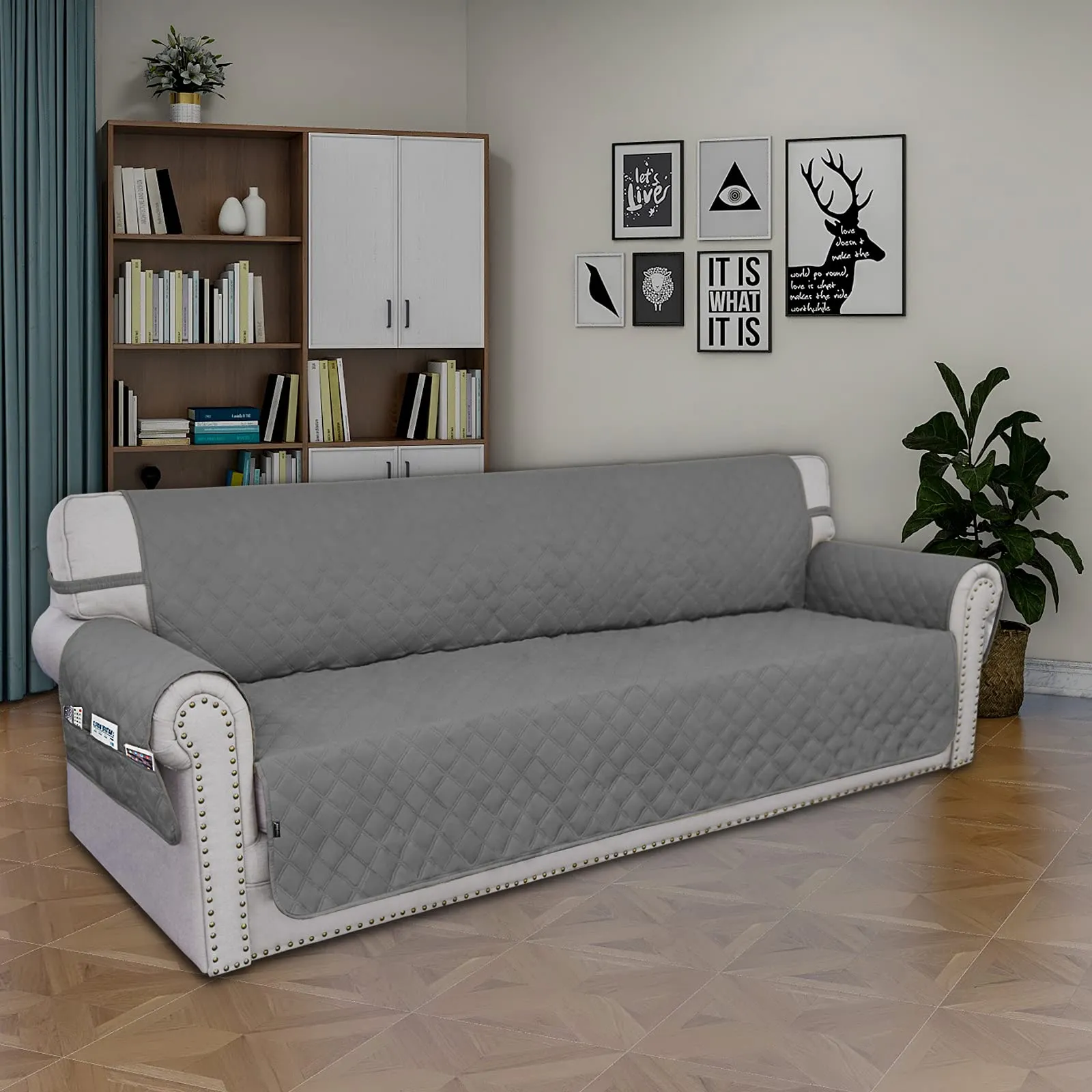 Easy-Going Copridivano Impermeabile per Divano a 4 Cuscini, XXL, Grigio - immagine 2