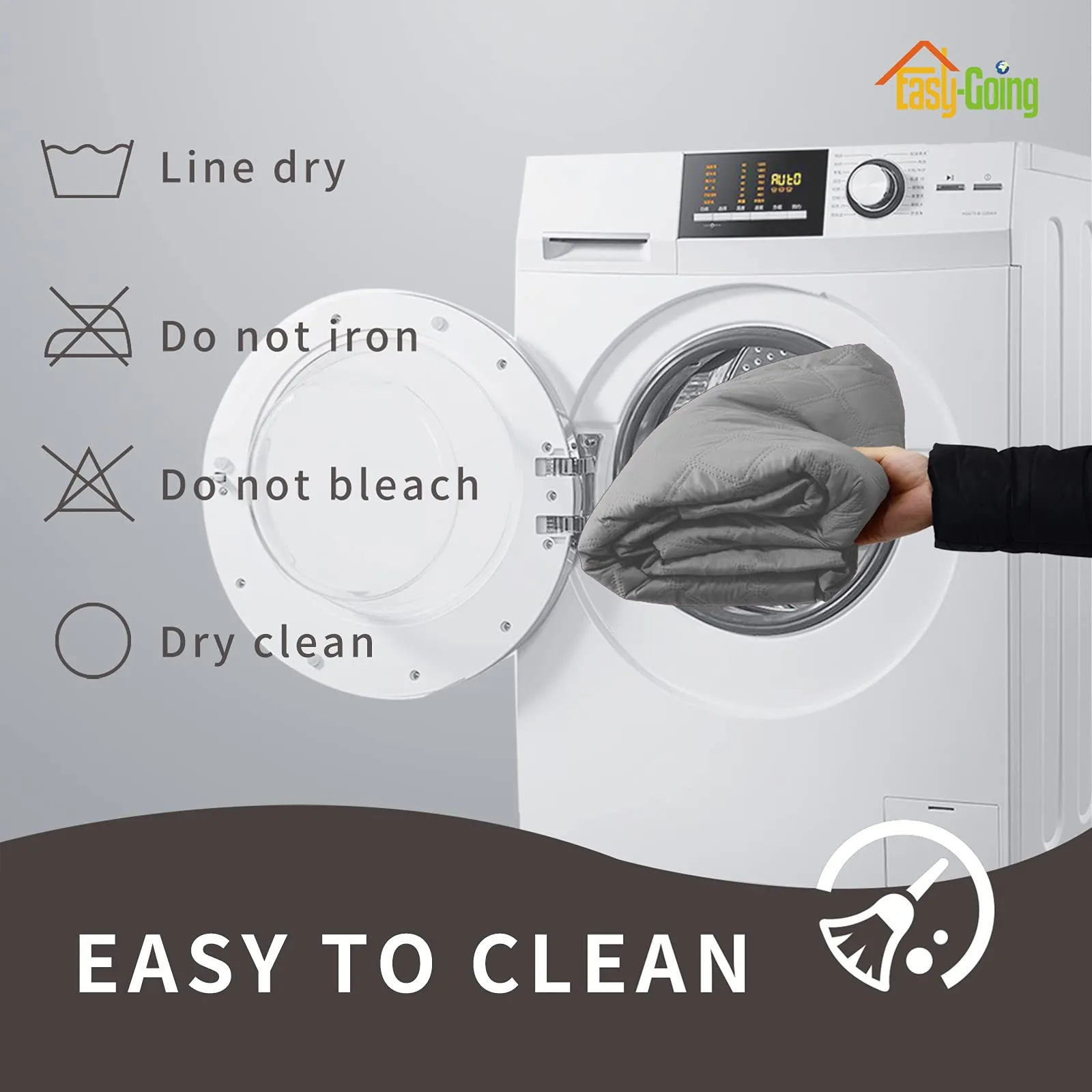 Easy-Going Copridivano Impermeabile per Divano a 4 Cuscini, XXL, Grigio - immagine 7