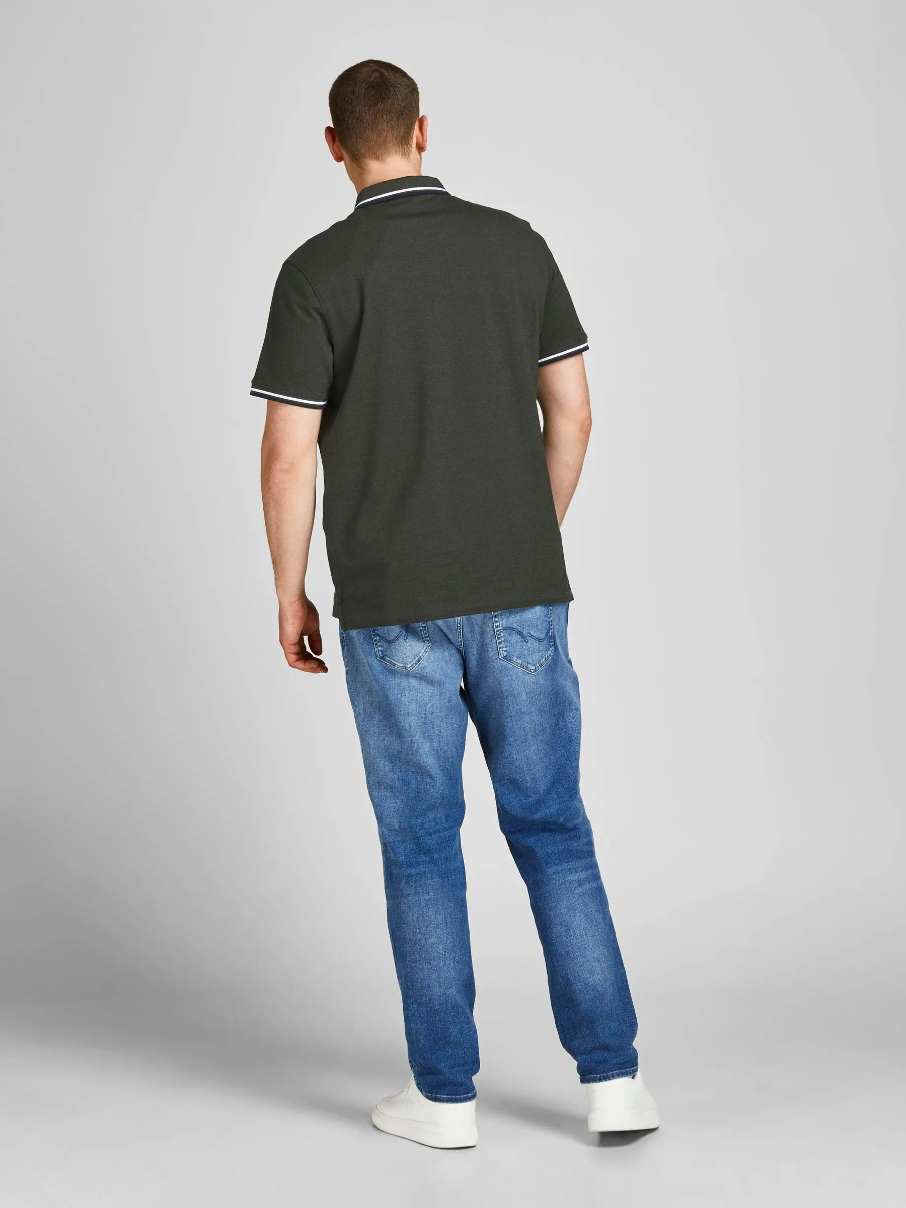 Jack & Jones Polo Camicia Semplice Verde 6XL - immagine 3
